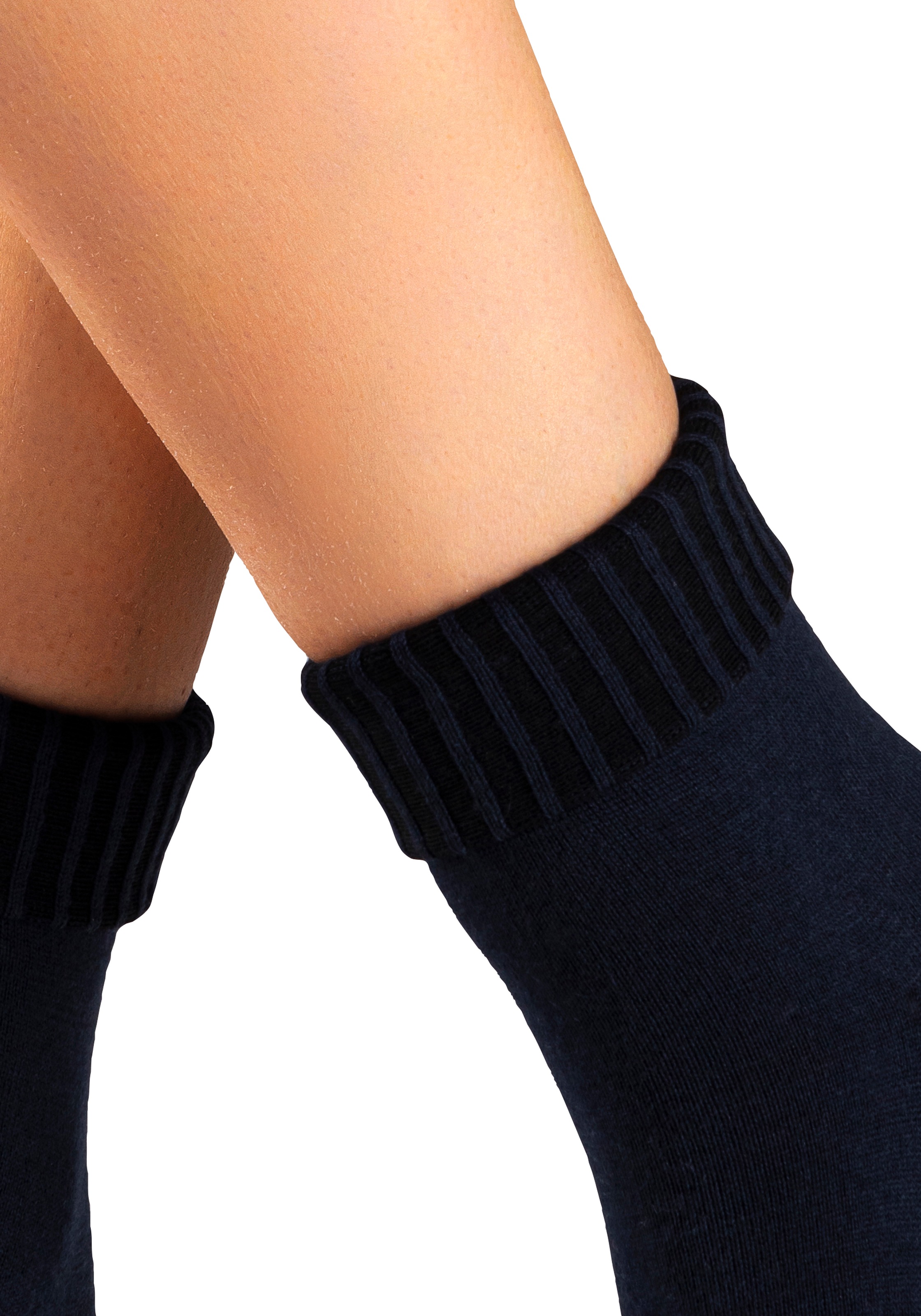 Lavana Umschlagsocken, (Packung, 3 Paar), fein gestrickt mit 53% Wolle