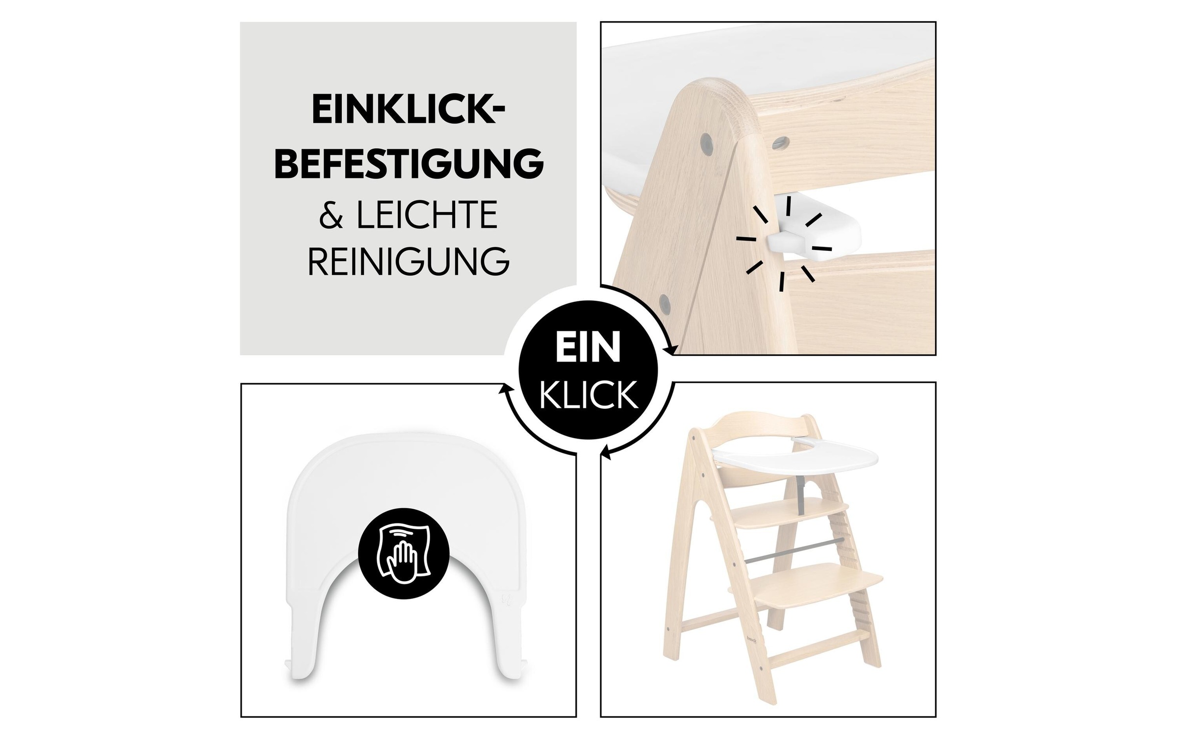 Hauck Hochstuhltablett »Arketa Click Tray White«