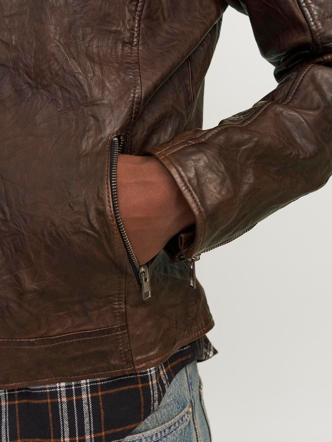 Jack & Jones Lederjacke »JJERICHARD LEATHER JACKET NOOS«