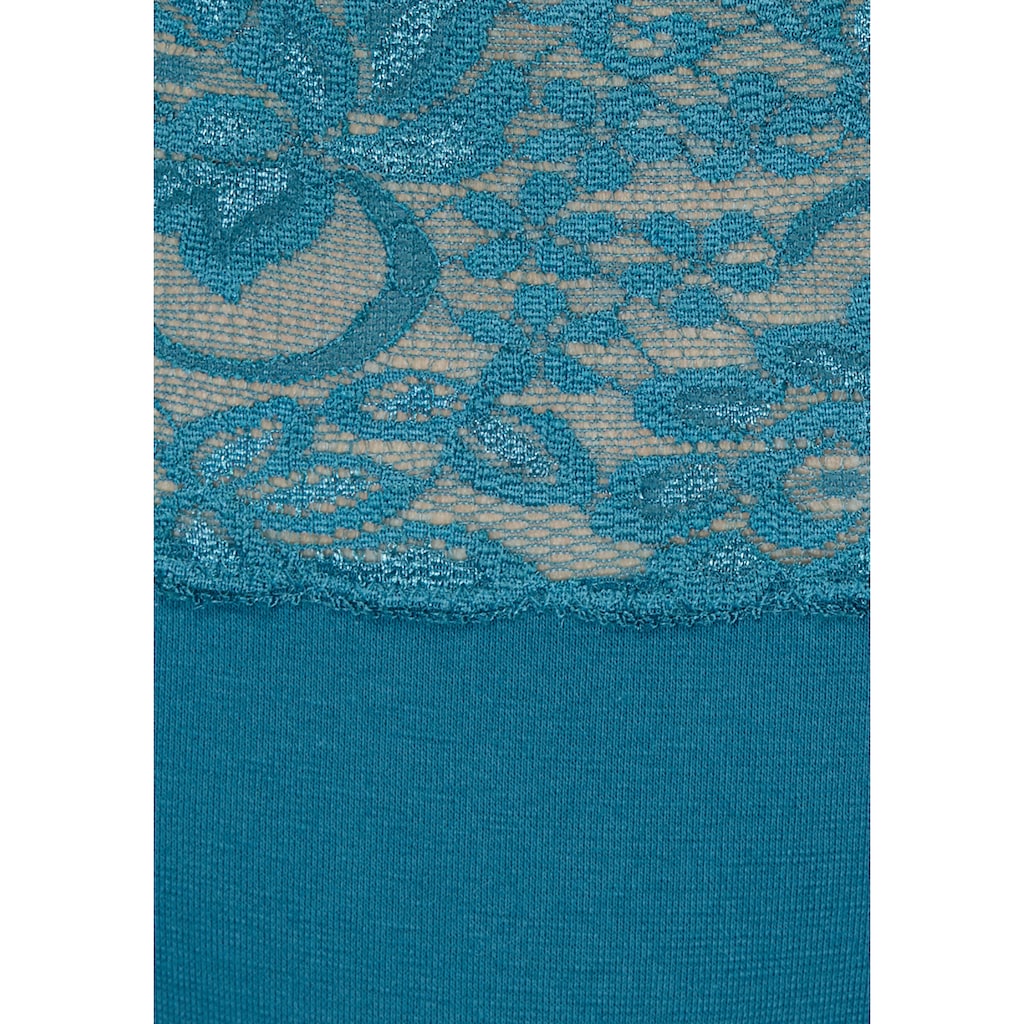 Vivance Slip, (Packung, 3 St.), aus elastischer Baumwolle mit floraler Spitze