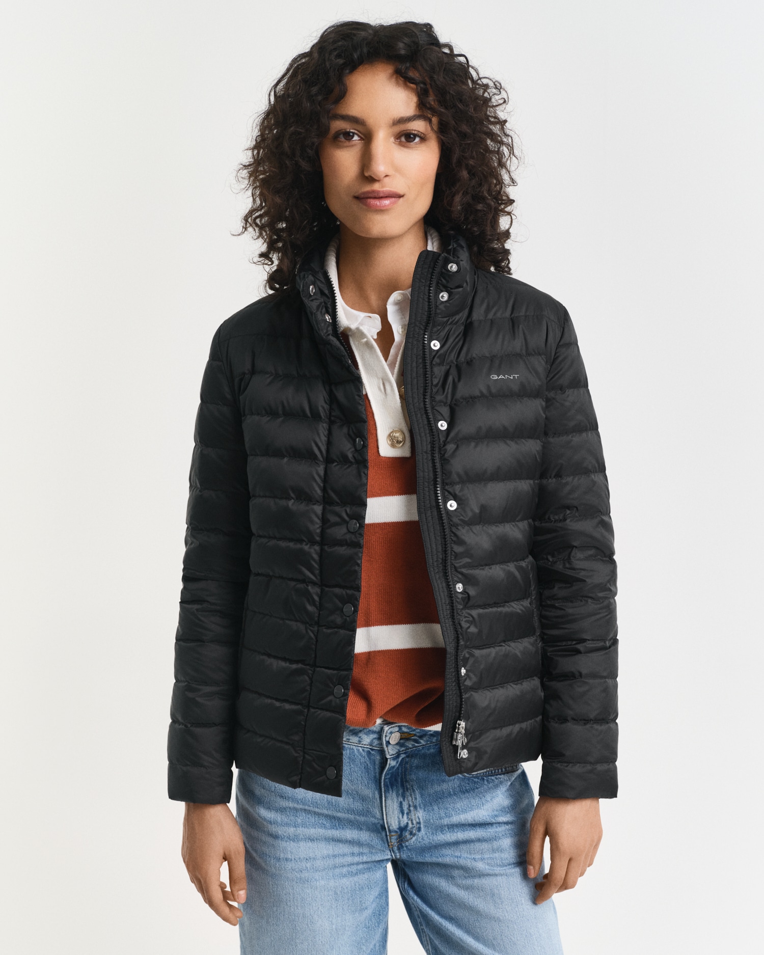 Gant Steppjacke "LIGHT DOWN JACKET" ohne Kapuze Regular fit mit Stehkragen