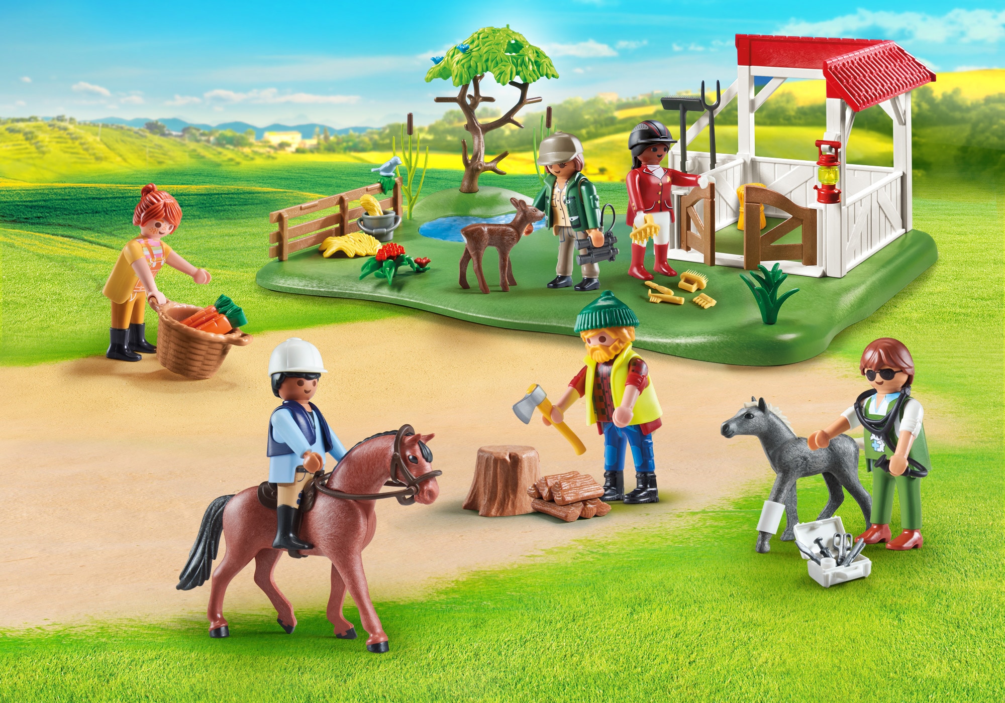 Playmobil® Konstruktions-Spielset »Horse Ranch (70978), My Figures«, (114 St.), Made in Europe