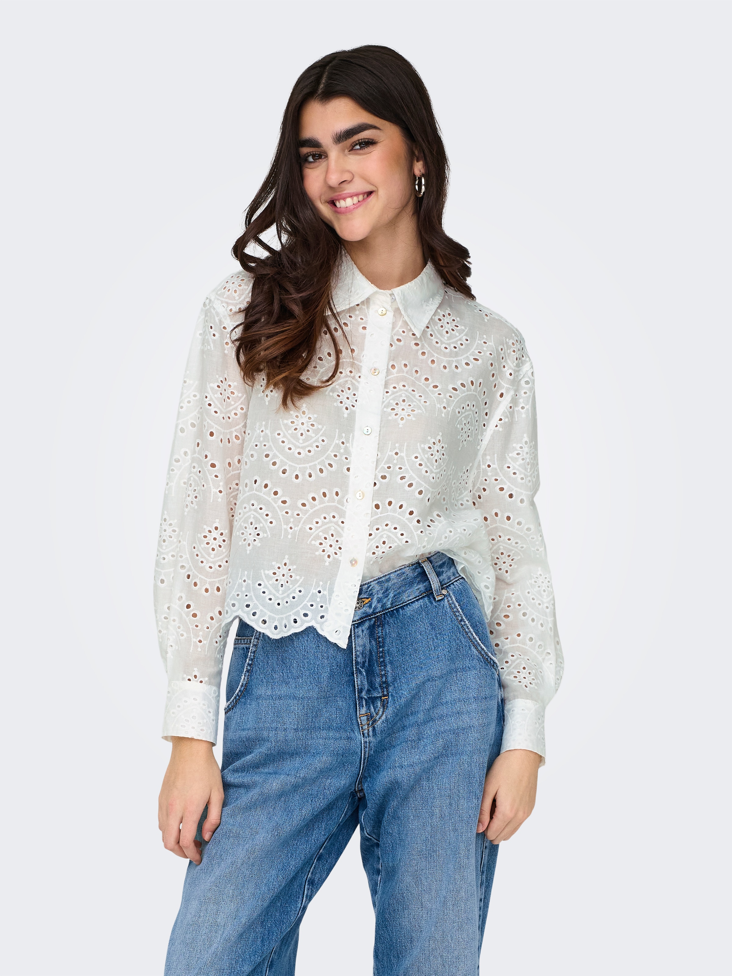 ONLY Langarmbluse "ONLVALAIS L/S SHIRT WVN NOOS"