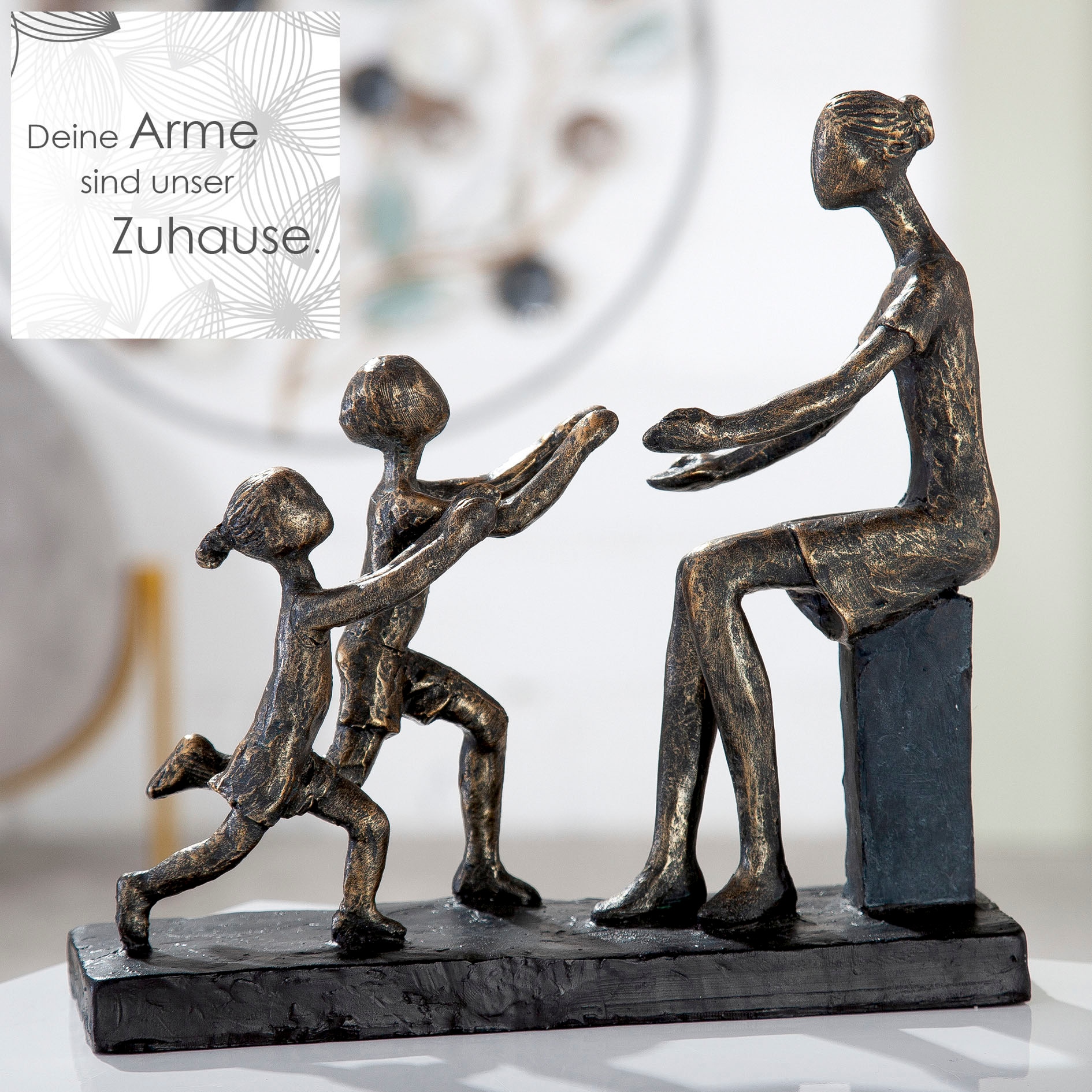 Casablanca by Gilde Dekofigur »Skulptur meine kaufen online | Jelmoli-Versand grau In Arme, bronzefarben/grau«