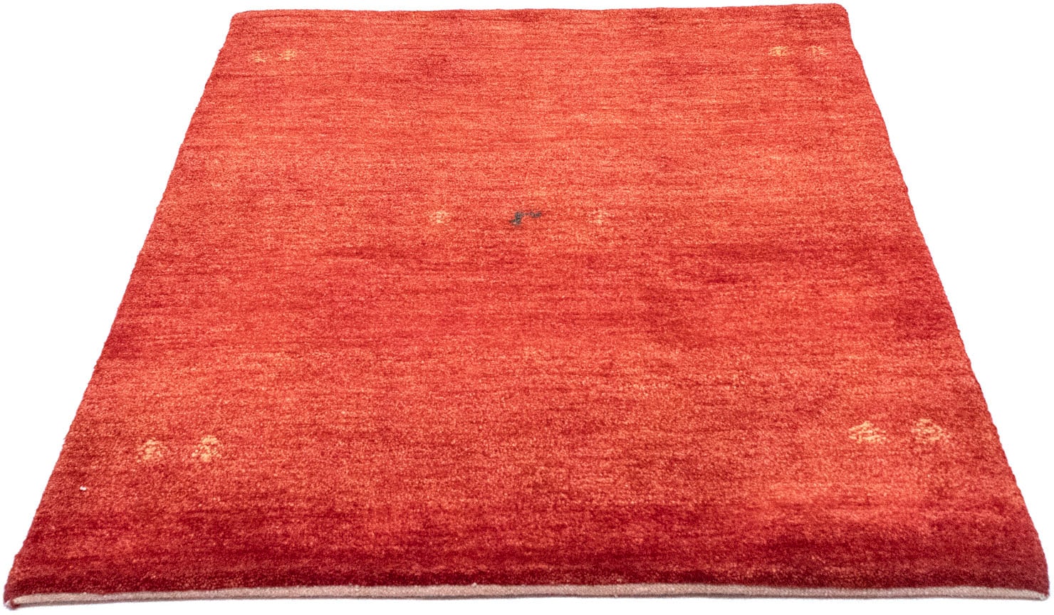 Wollteppich »Gabbeh Teppich handgeknüpft orange«, rechteckig, handgeknüpft