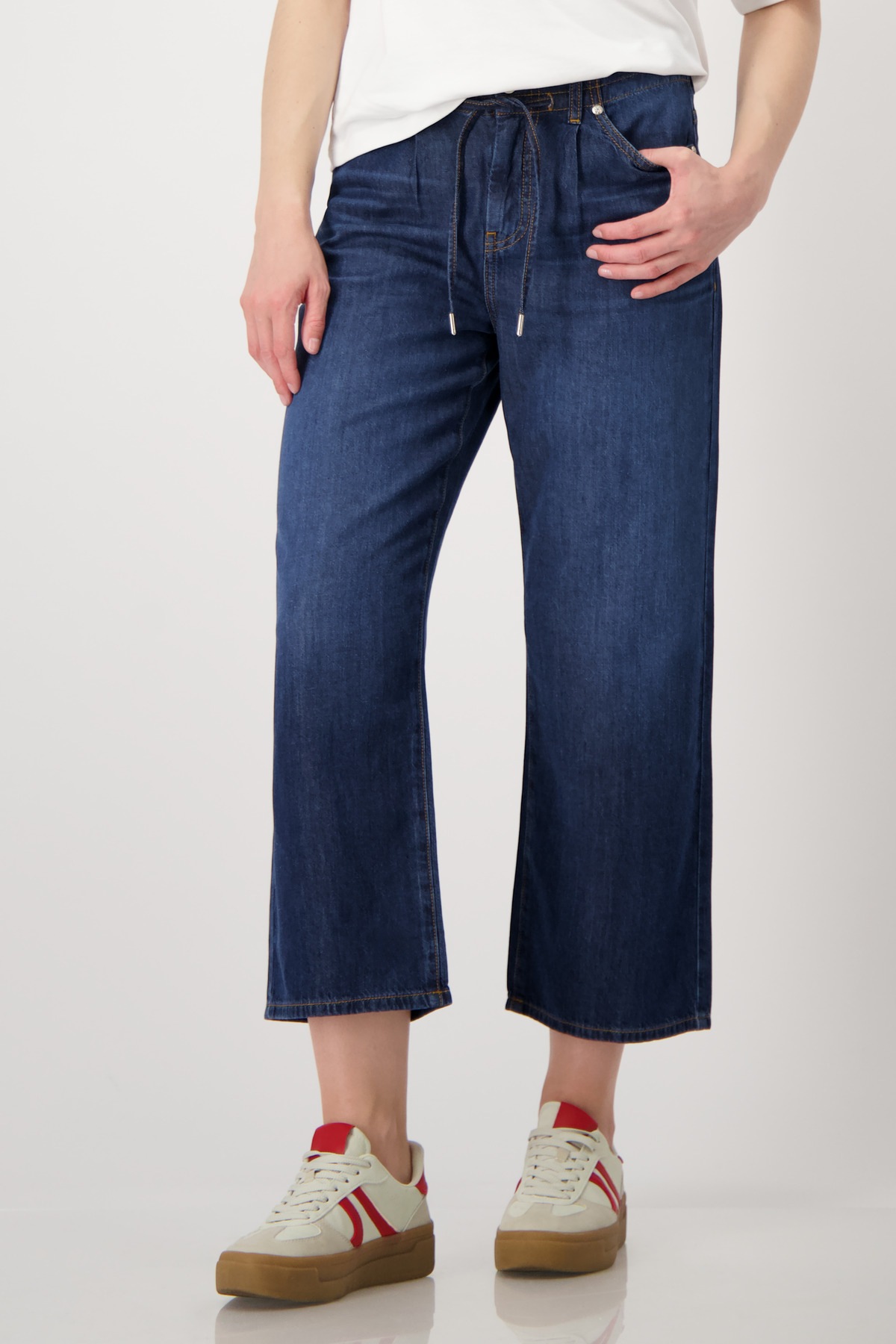 Monari Culotte »Hose Lyocell 64cm« mit Bindeband