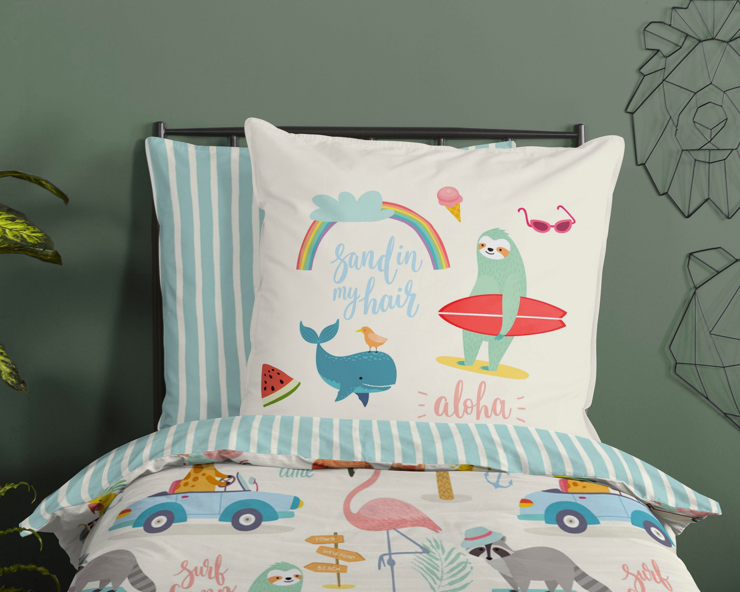 good morning Kinderbettwäsche »Holidays«, Baumwolle, 135x200, Reissverschluss, Wendeoptik, Kind, Strand, Sommer