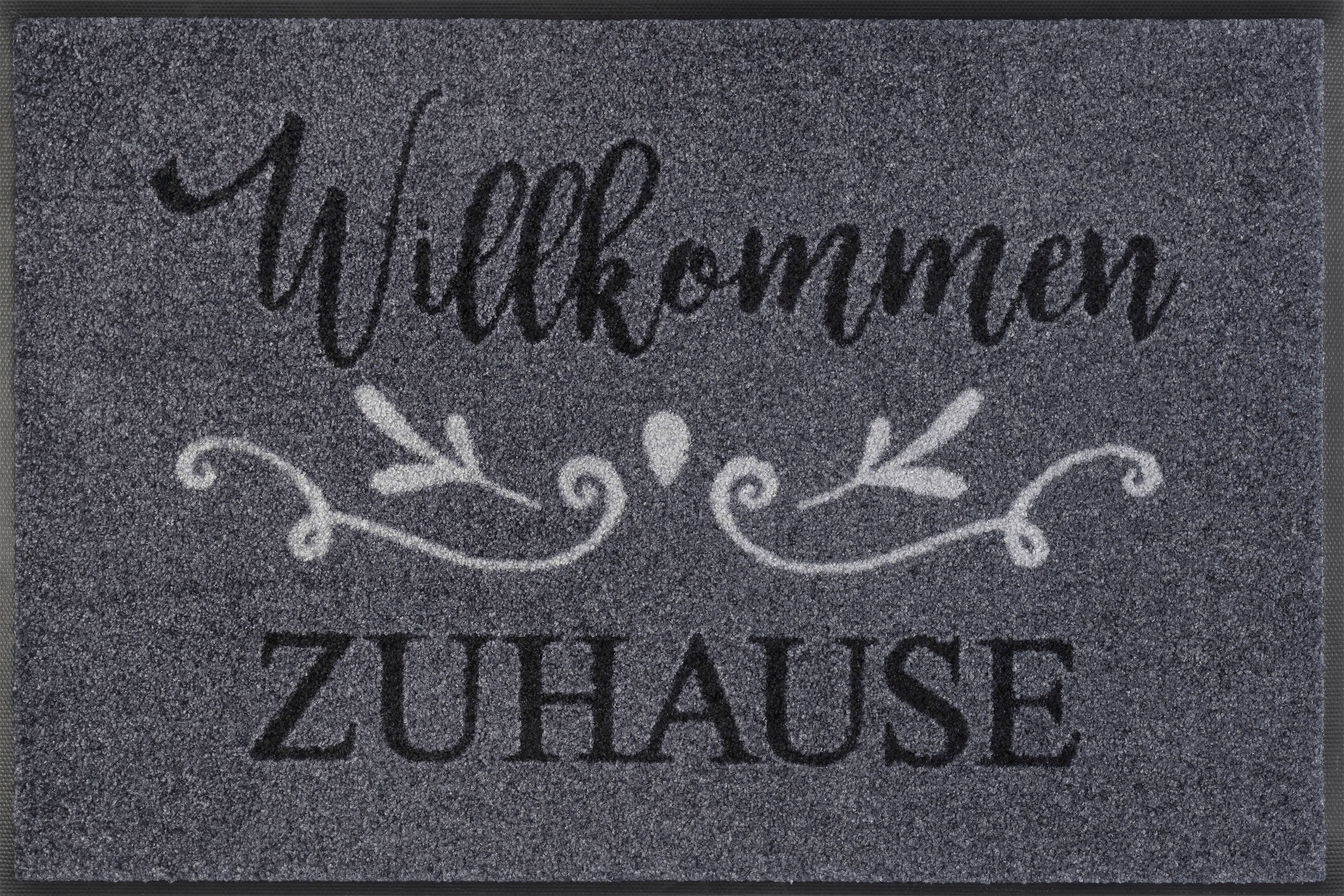 wash+dry by Kleen-Tex Fussmatte »Willkommen Zuhause«, rechteckig, 7 mm Höhe, Schmutzfangmatte, mit Spruch, In- und Outdoor geeignet, waschbar