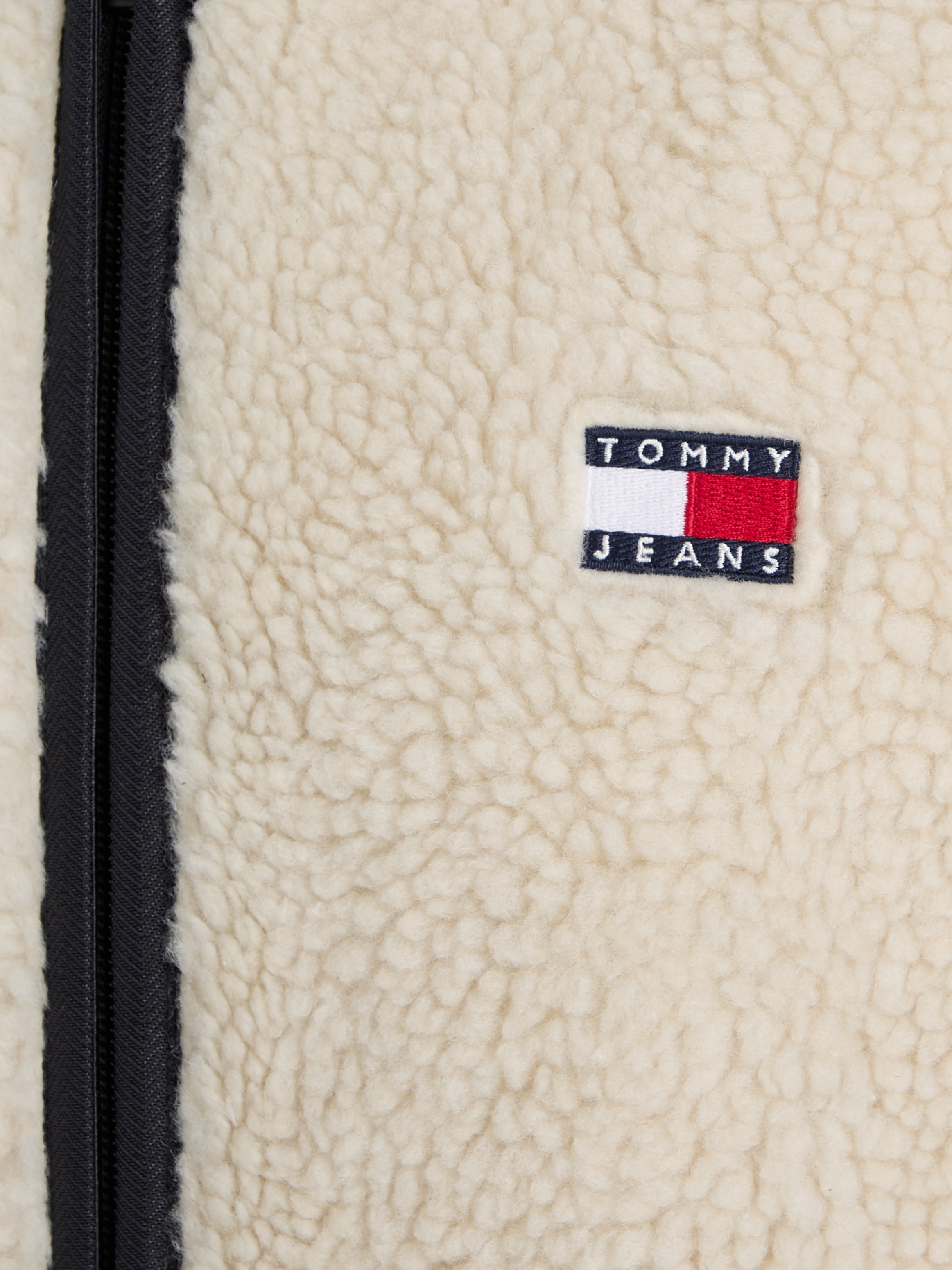 Tommy Jeans Plus Sweatjacke »TJM REG BADGE TEDDY ZIP TRU EXT«, Grosse Grössen