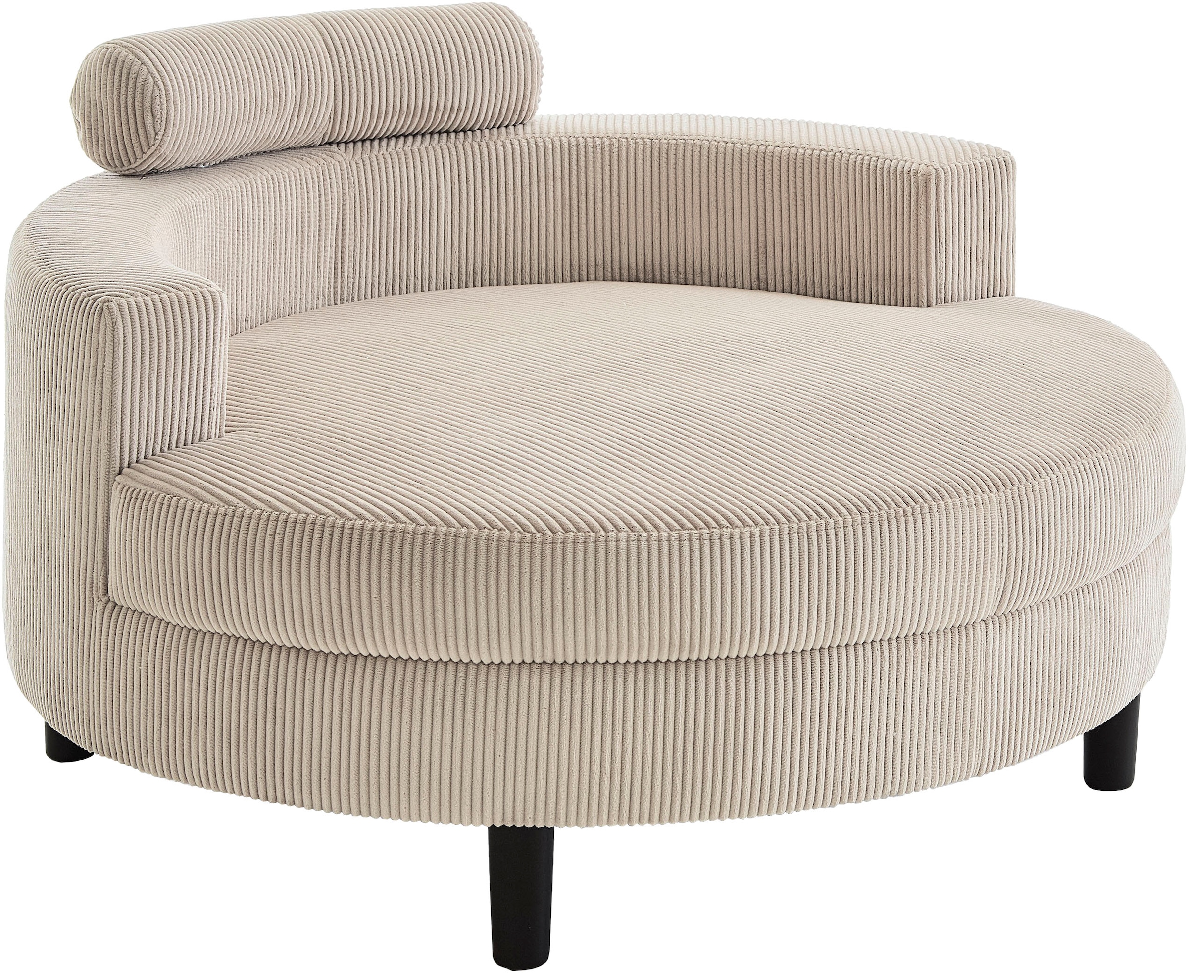 ATLANTIC home collection Loveseat »Ravi, B: 114 cm«, XXL- Sessel, mit Stauraumhocker, Rückenstütze & 4 Zierkissen