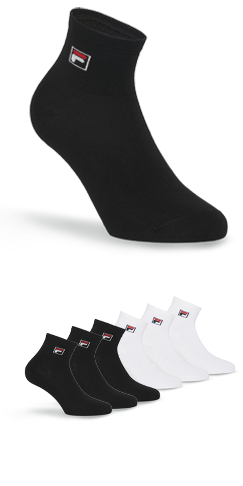 Fila Kurzsocken »UNISEX QUARTER PLAIN SOCKS« 6 Stk. tlg. mit Logo-Schriftzug