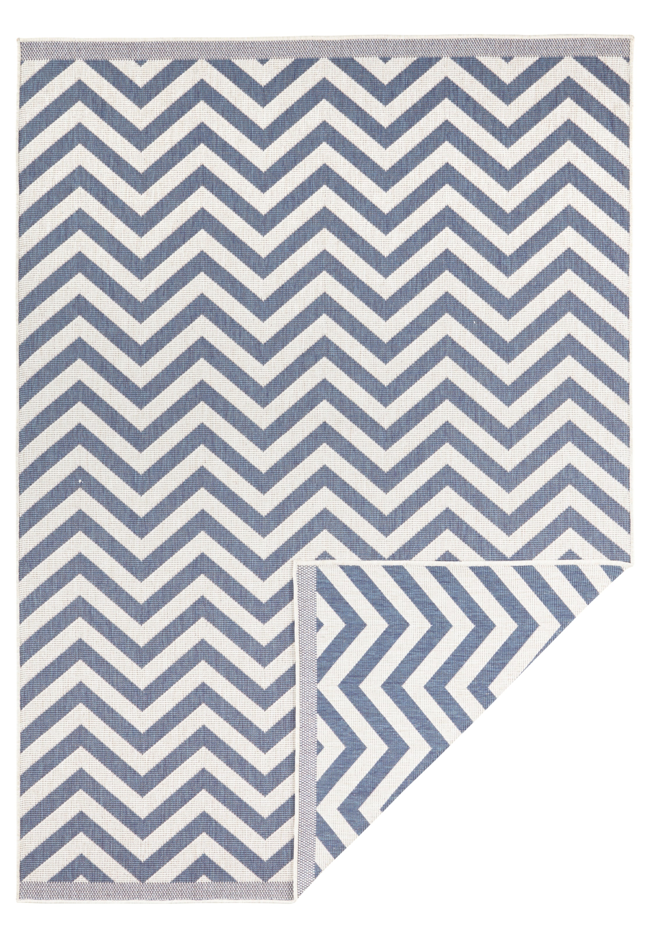 NORTHRUGS Teppich »Palma Wendeteppich«, rechteckig, 5 mm Höhe, In-& Outdoor, Wetterfest, Balkon, Läufer, Wohnzimmer, Wasserfest