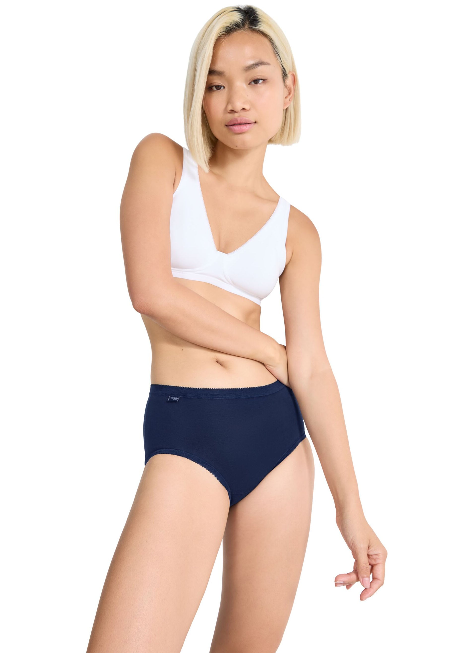 sloggi Midislip »Basic+«, (3er Pack), Baumwollmix, klassischer Stil, mittelhoher Bund, Softnähte