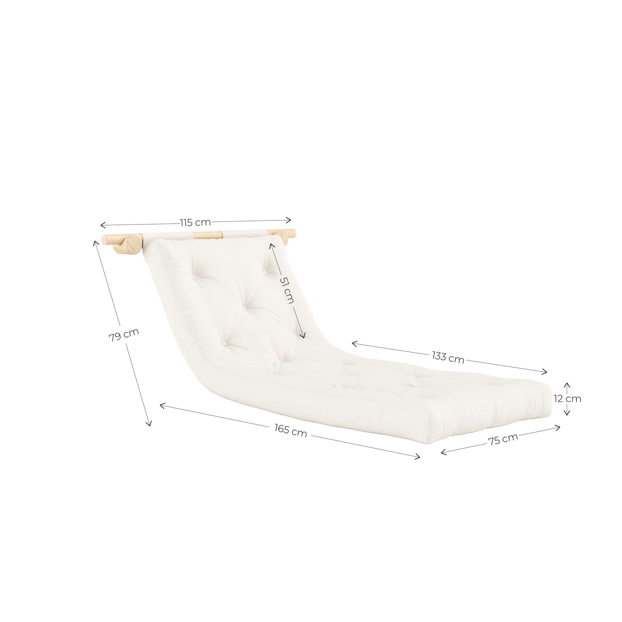 Karup Design Schlafsofa »Hooked Sofa Bed / Sleeper Chair – Sitz- oder Schlafplatz, platzsparend«, Futonmatratze inkl. Halterungsset aus FSC®-zertifiziertem Massivholz