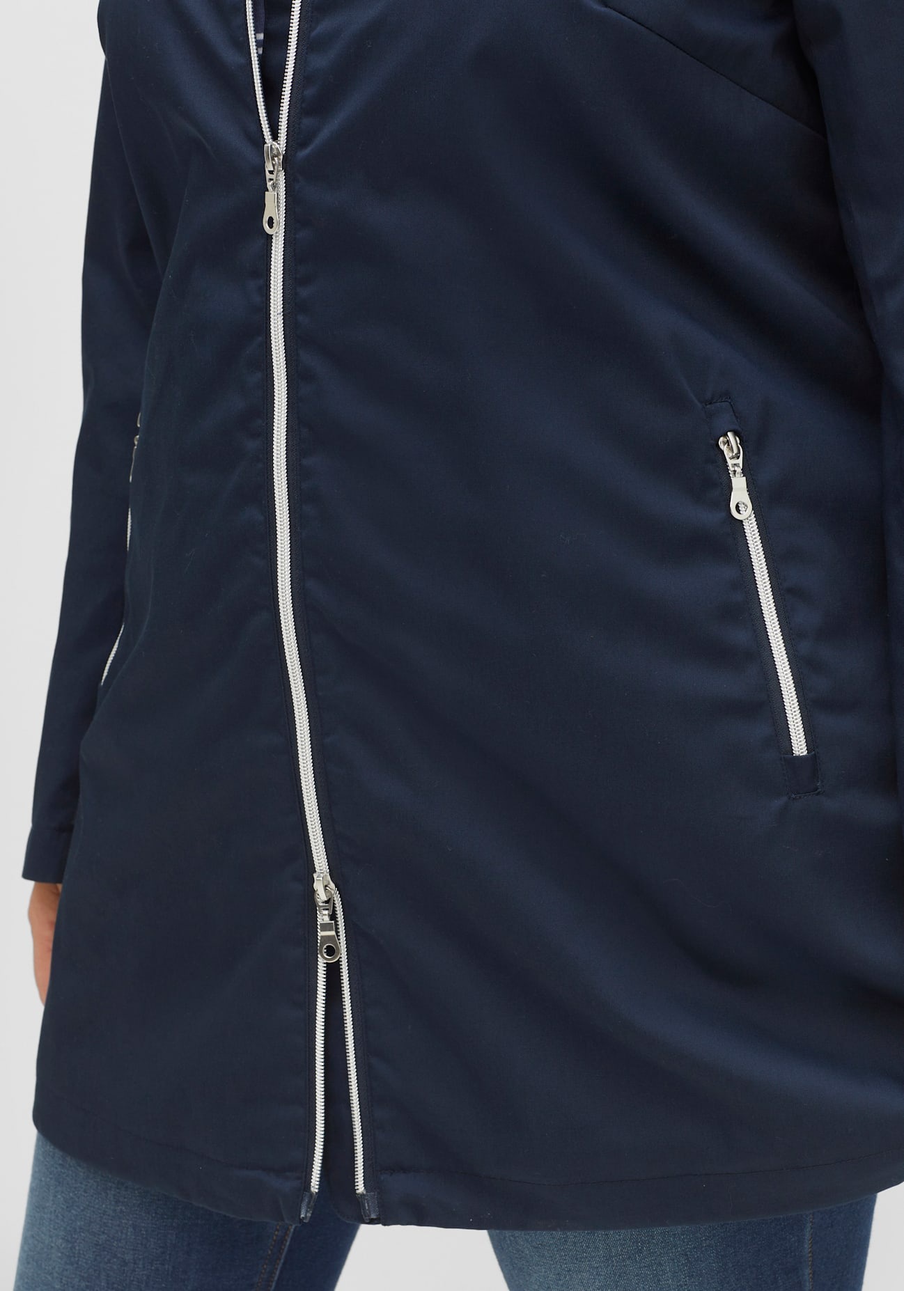 Sheego Langjacke, mit Kapuze