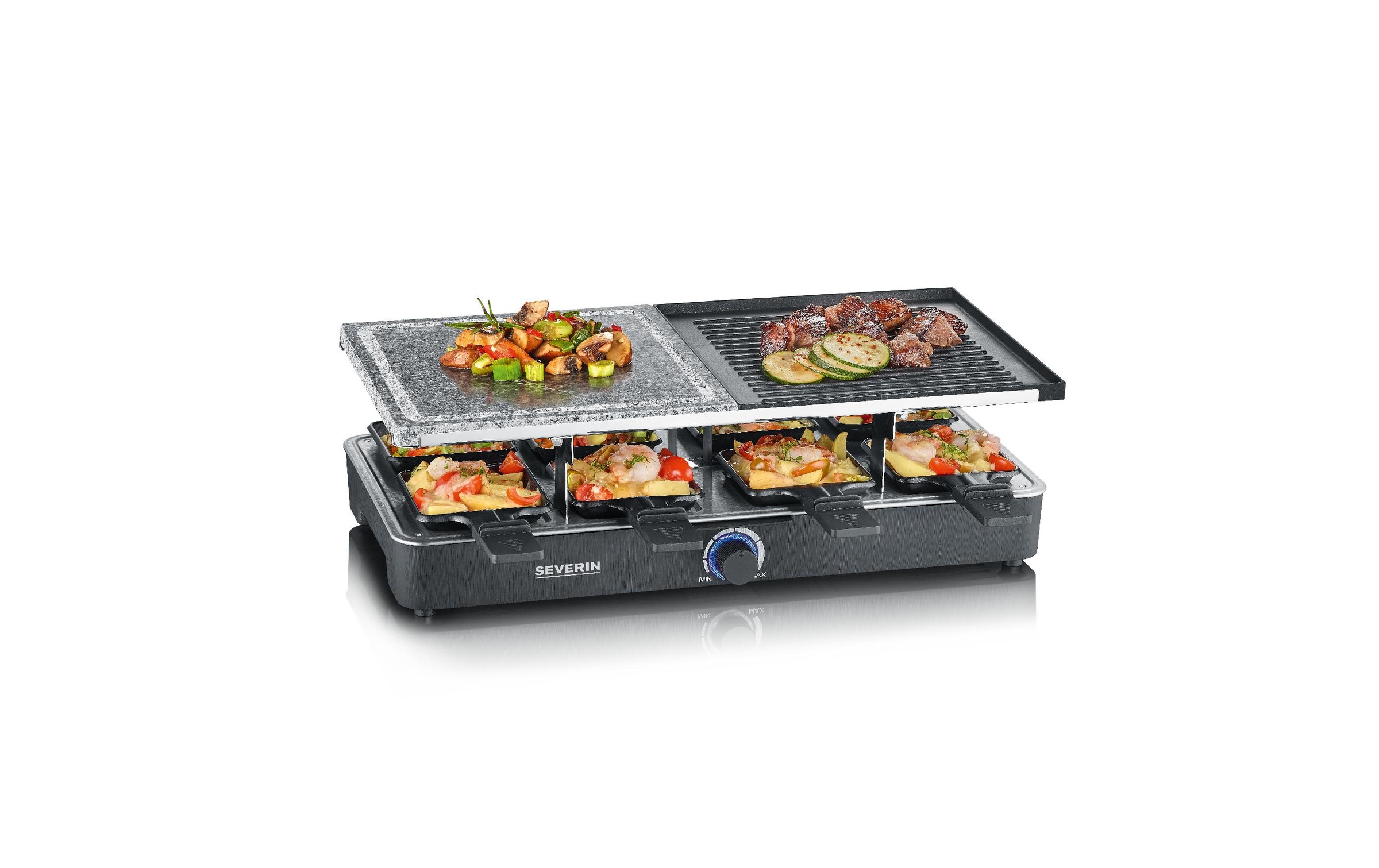 Severin Raclette »RG2376 8 Perso«, 8 St. Raclettepfännchen, 1300 W