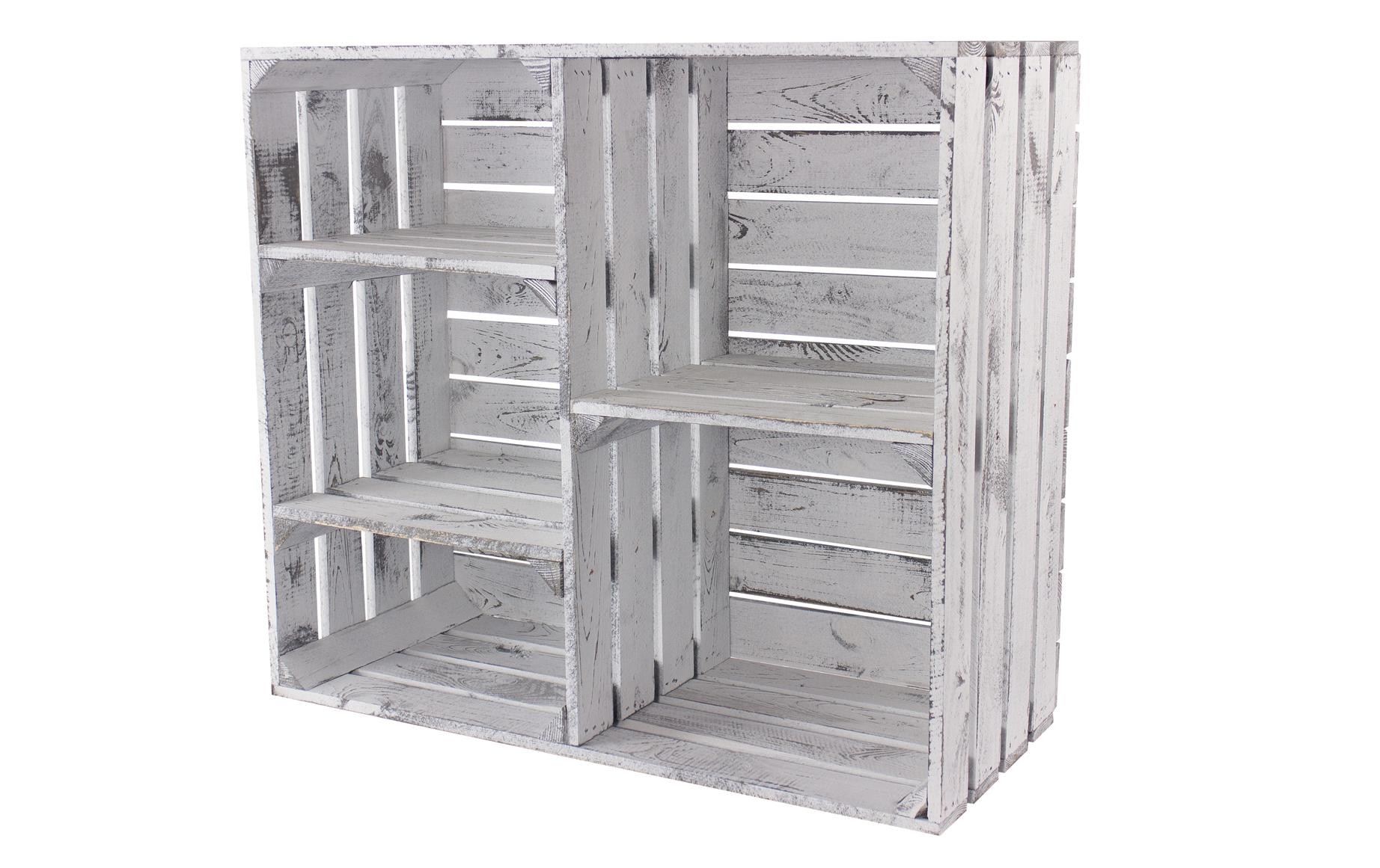 Holz Zollhaus Regal »Vintage Shabby, Weiss, 77 x 68 cm«