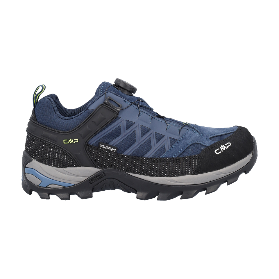 Cmp Blau Ink, Gelb Fluo Wanderschuh "Rigel Low Fitgo Wp Trekking Shoes" Wasserdicht