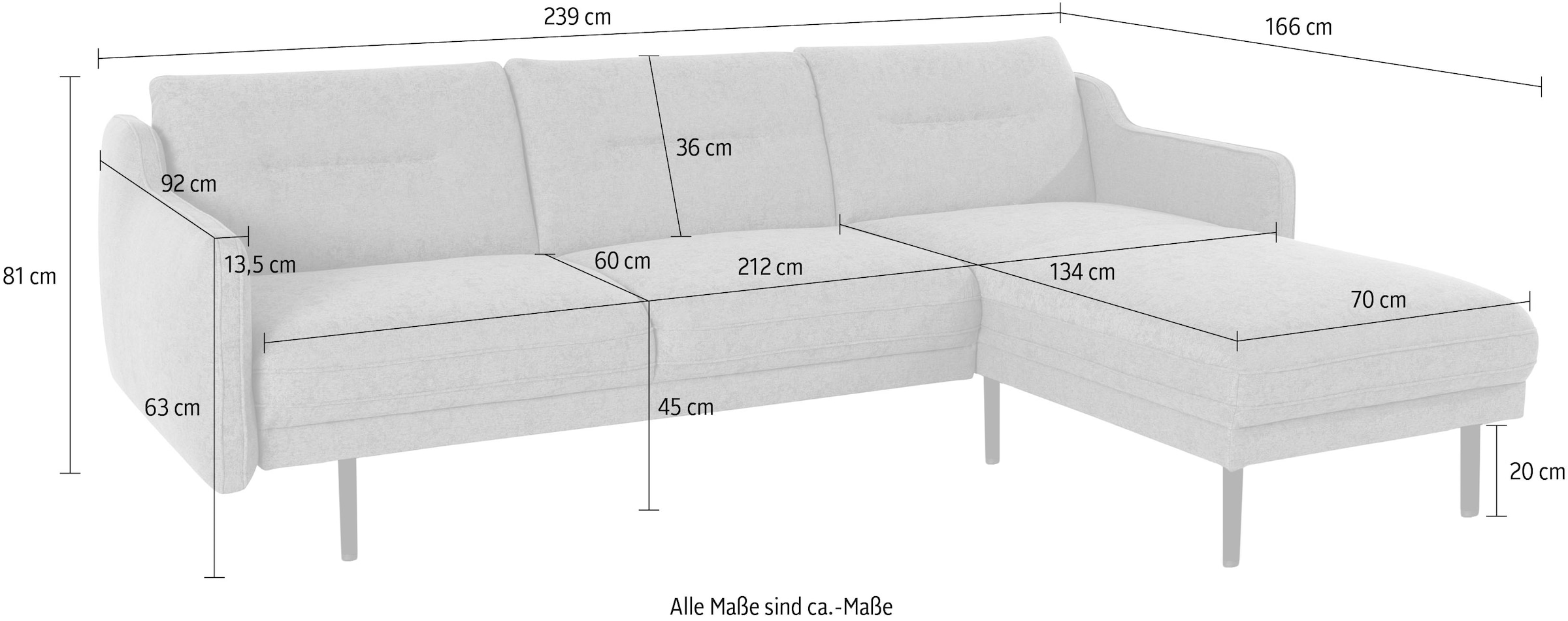 andas Ecksofa »Nordfyn L-Form«, edles Design in 3 Bezugsqualitäten, Design by Morten Georgsen
