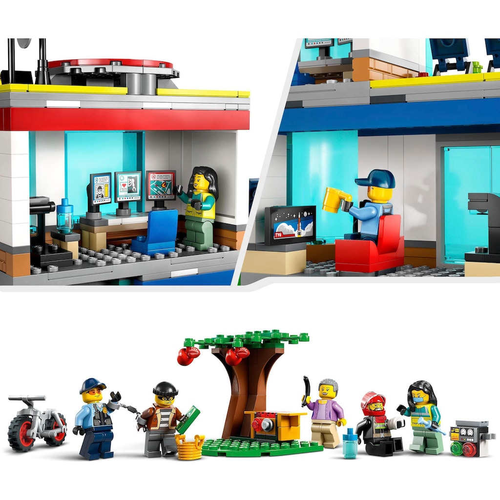 LEGO® Konstruktionsspielsteine »Hauptquartier der Rettungsfahrzeuge (60371), LEGO® City«, (706 St.)