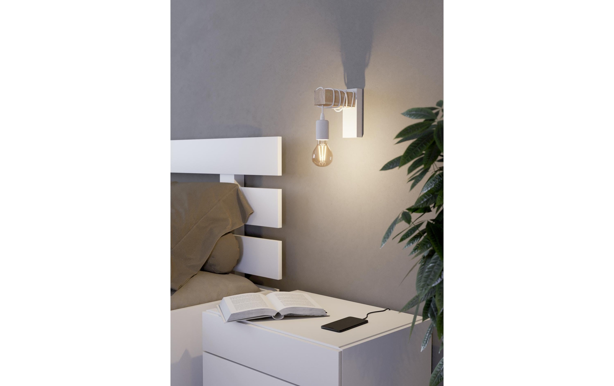 EGLO LED Wandleuchte »TOWNSHEND exkl. E27 1x10W«, Holzdeklaration: Kiefernholz aus Neuseeland