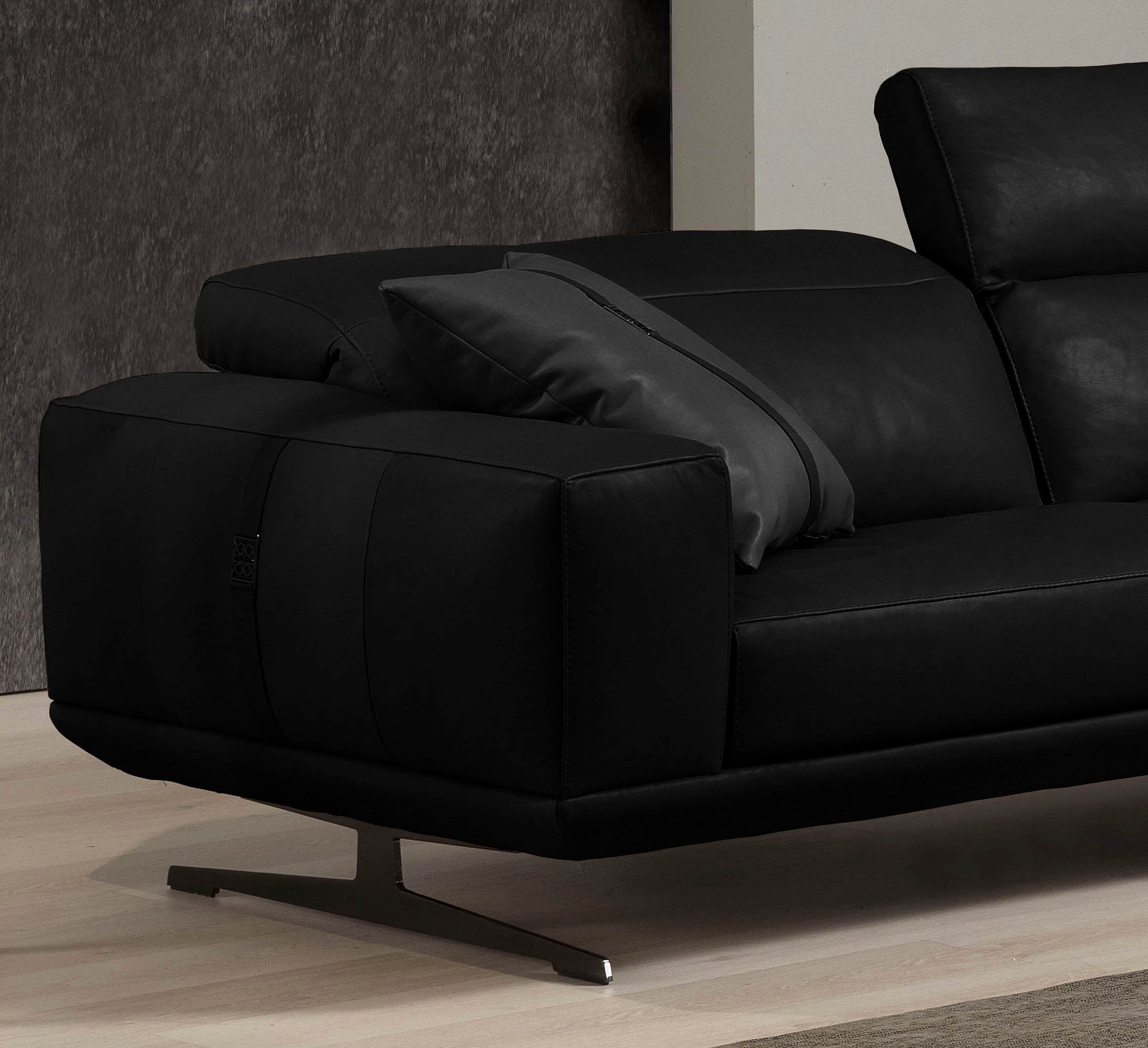 Egoitaliano 2,5-Sitzer »Gloria, super bequem und hochwertige Verarbeitung, edles Design«, beidseitig verstellbare Rückenelemente, mit Metallfüssen