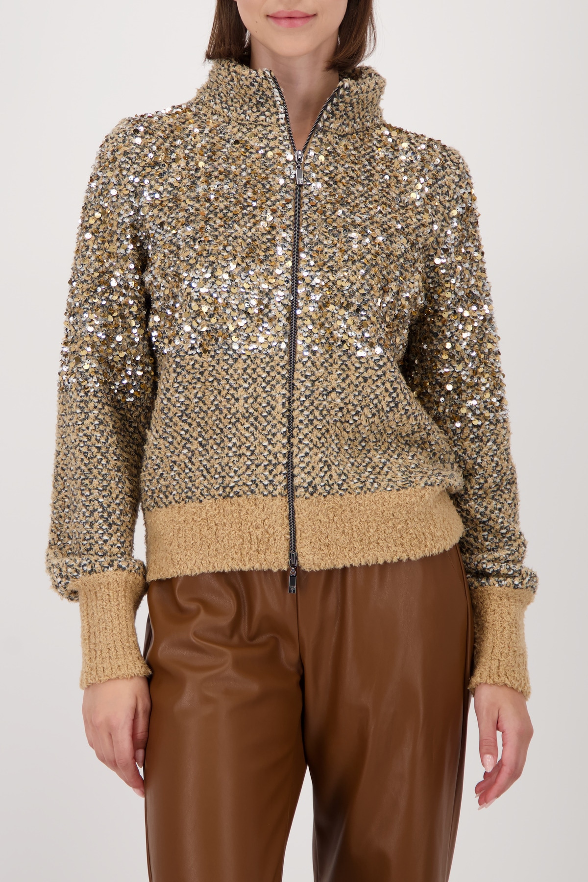 Monari Strickjacke Regular fit mit Stehkragen