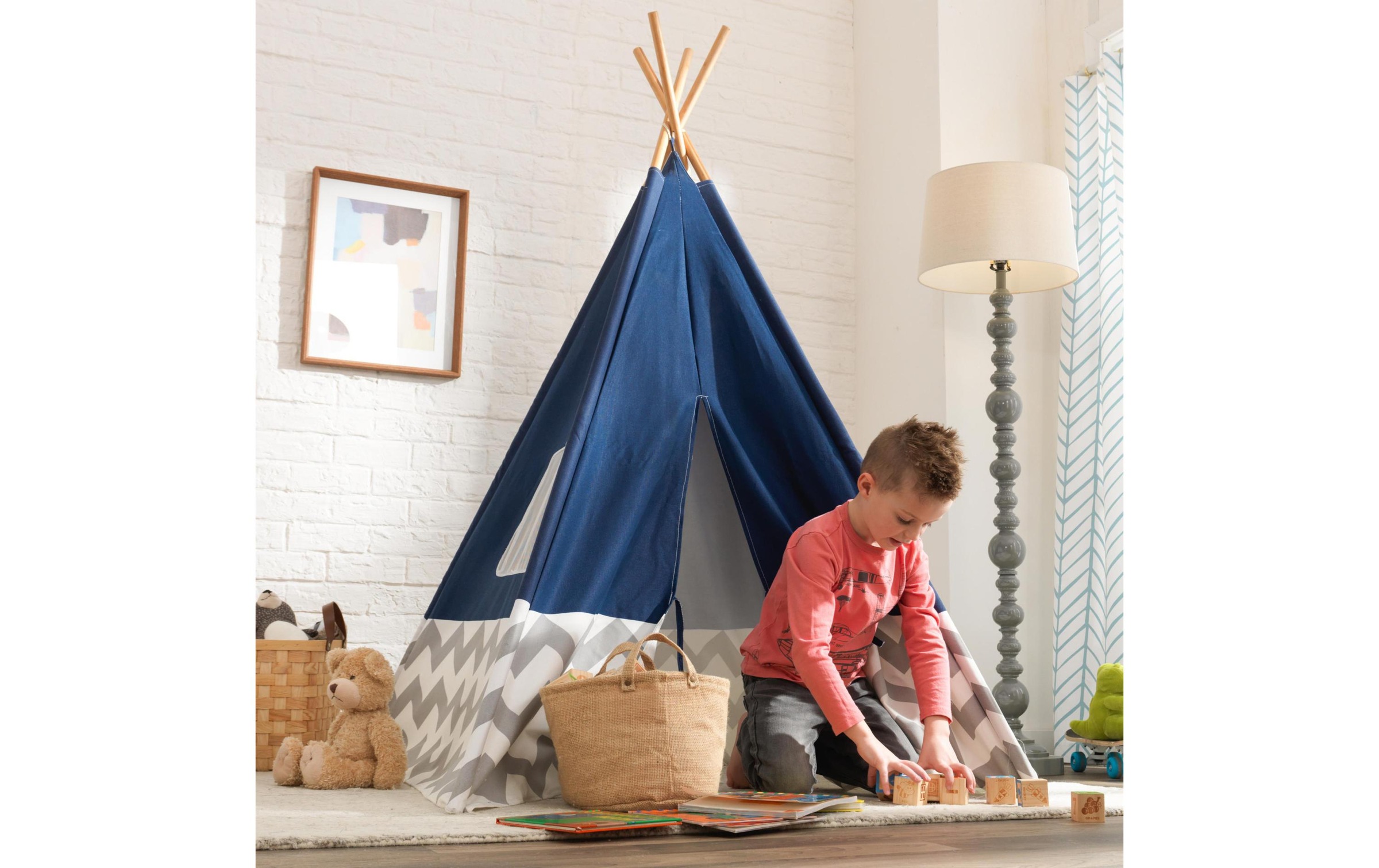 KidKraft® Spielzelt »Spielzelt Deluxe Tipi Dunkelblau«