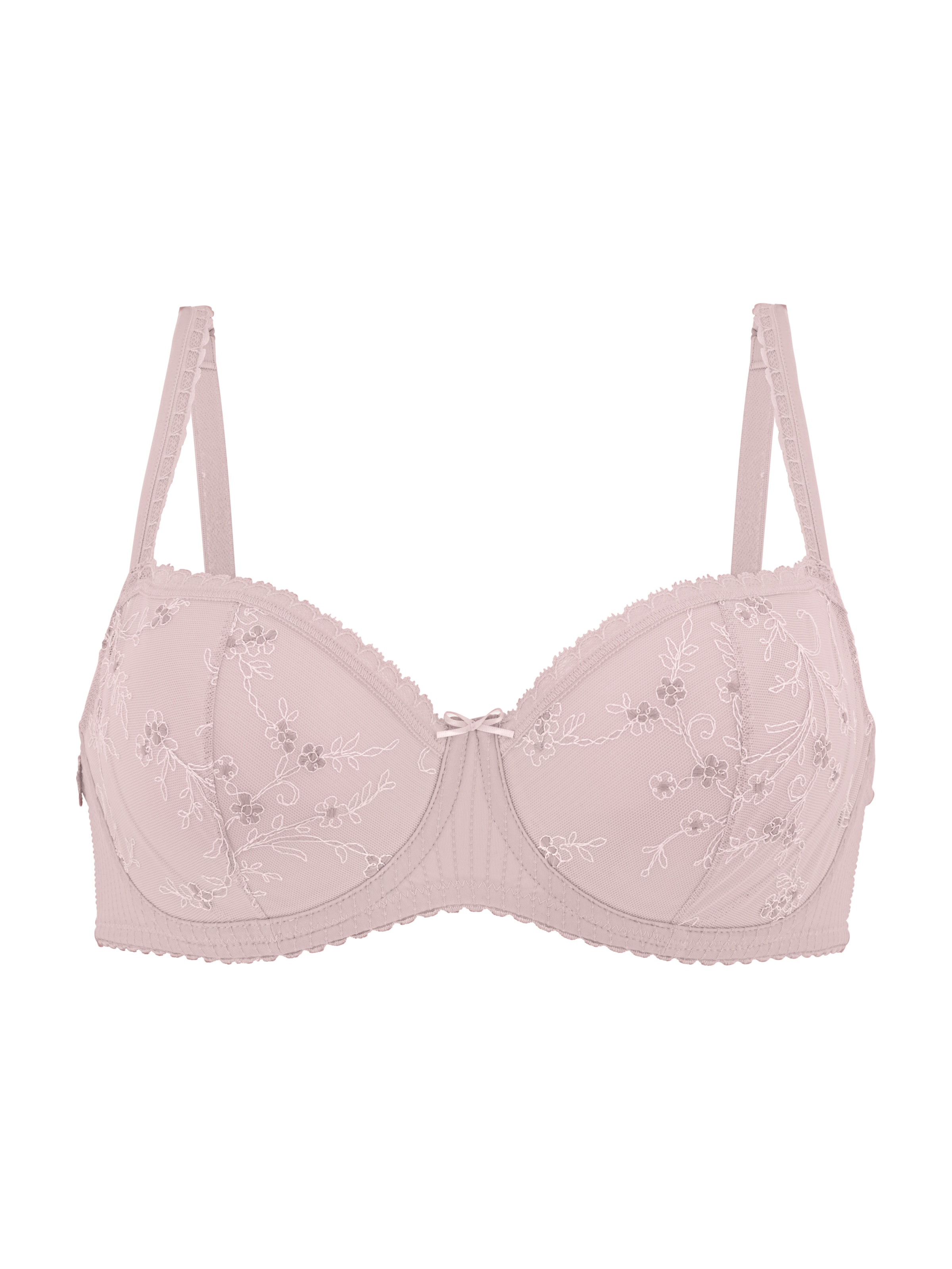 Conturelle Balconnet-BH »Mille Fleurs«, Dekorativer Aussenträger ist elastisch und längenverstellbar