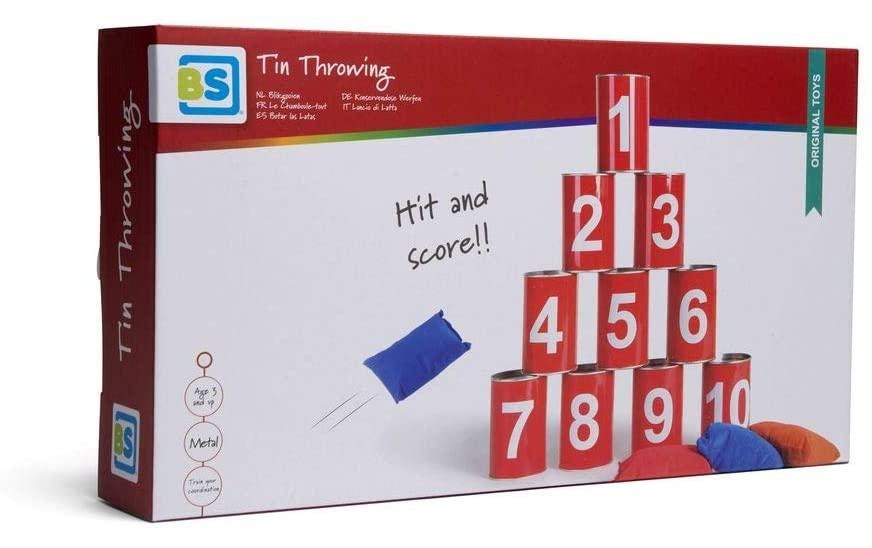 Spiel »Büchsenwerfen rot mit Zahlen«