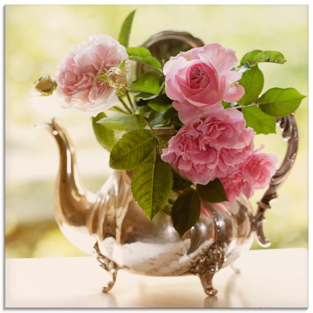 Artland Glasbild »Rosen Romance«, Blumen, (1 St.)