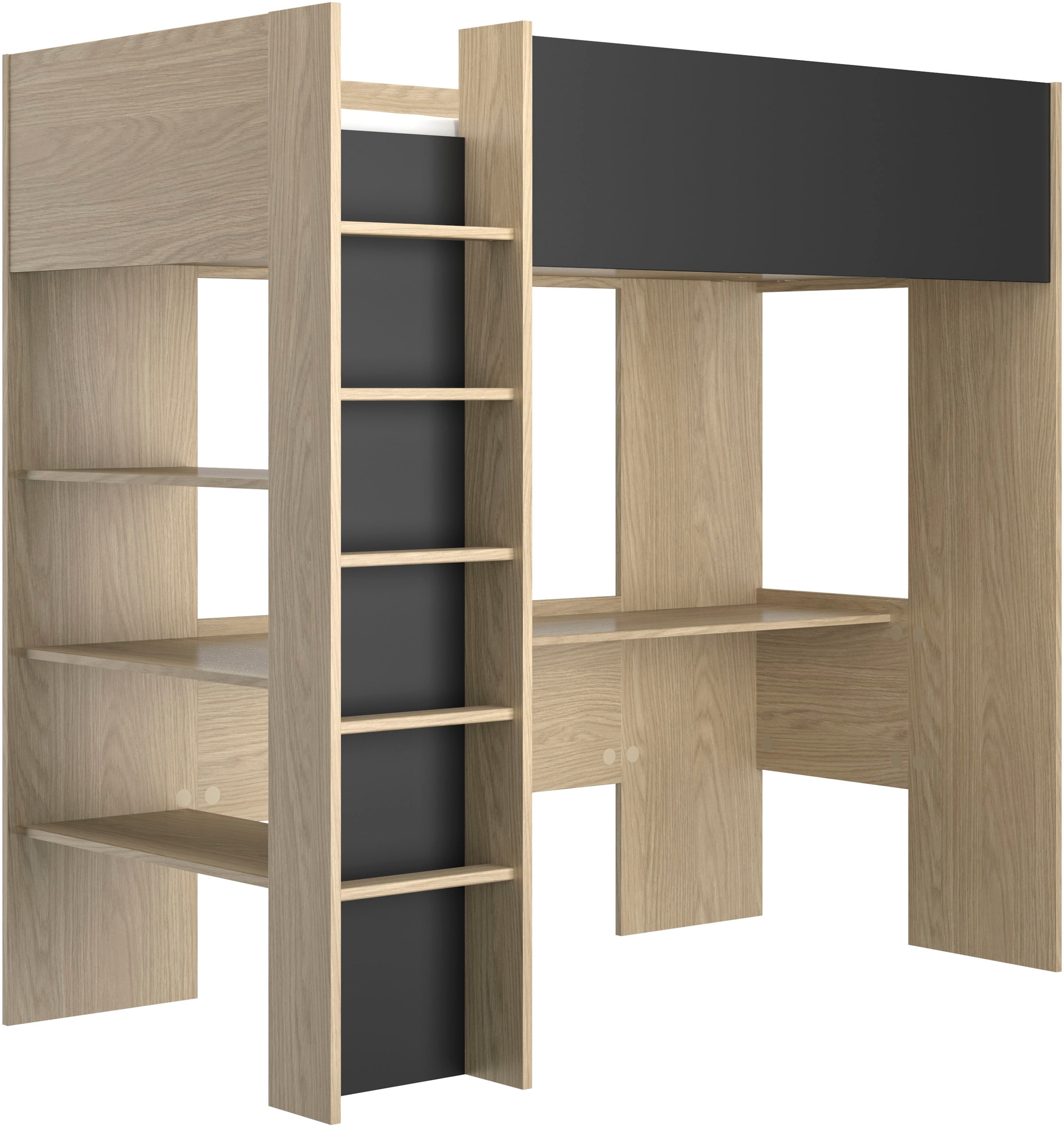 Gami Hochbett »Nael« Hochbett 90 / 200 mit Schreibtisch