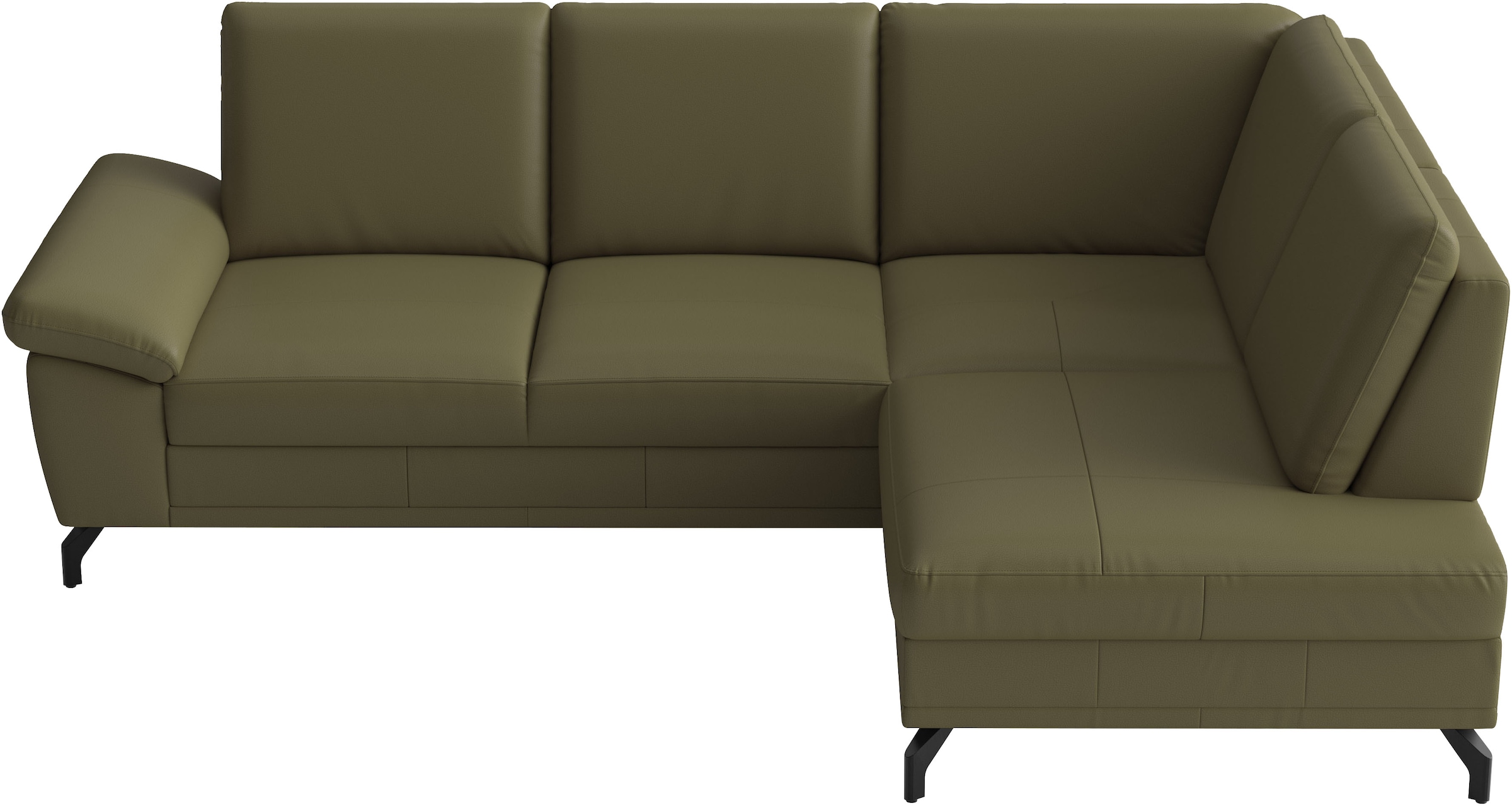 sit&more Ecksofa "Chelsea L-Form, B: 249 cm, Armteil- & Sitztiefenverstellung, Leder" Couch optional mit Schlaffunktion und Bettkasten, Sitzhöhe 45 cm