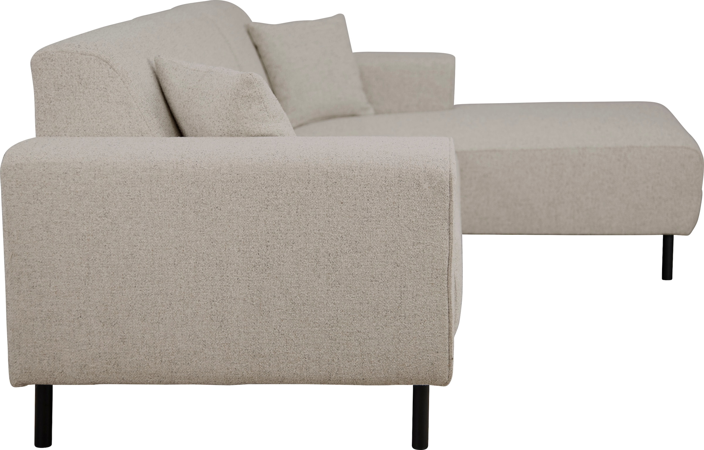 Home affaire Ecksofa »ARROS L-Form mit Wellenunterfederung, Masse B/T/H: 235/163/81 cm«, incl. Zierkissen, mit Recamiere rechts/links bestellbar, auch in Cord