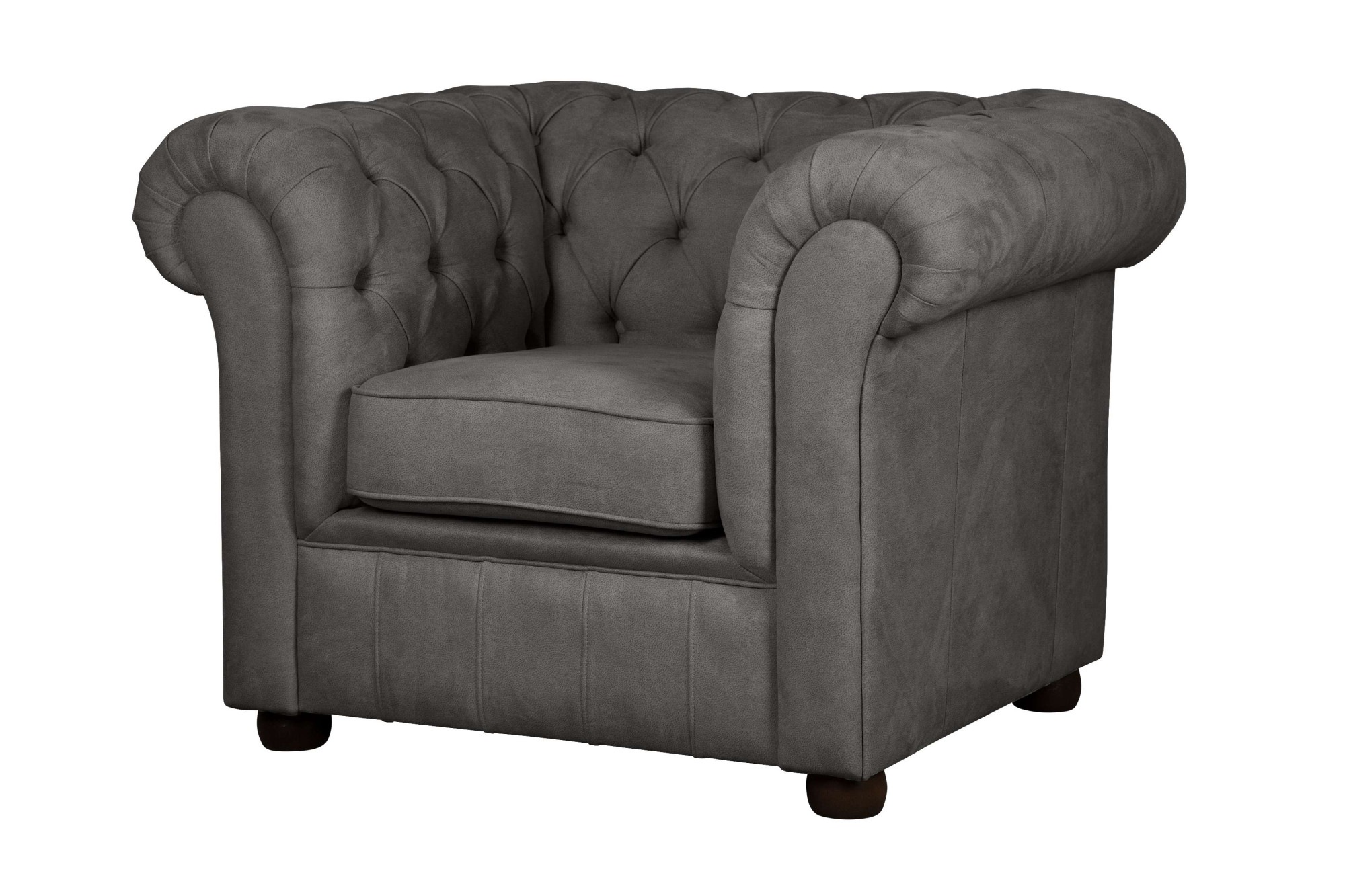 Home affaire Sessel »CHARENTE, Chesterfield, Wellenfederung, Masse B/T/H: 105/89/74 cm«, mit edler Knopfheftung und typischen Armlehnen