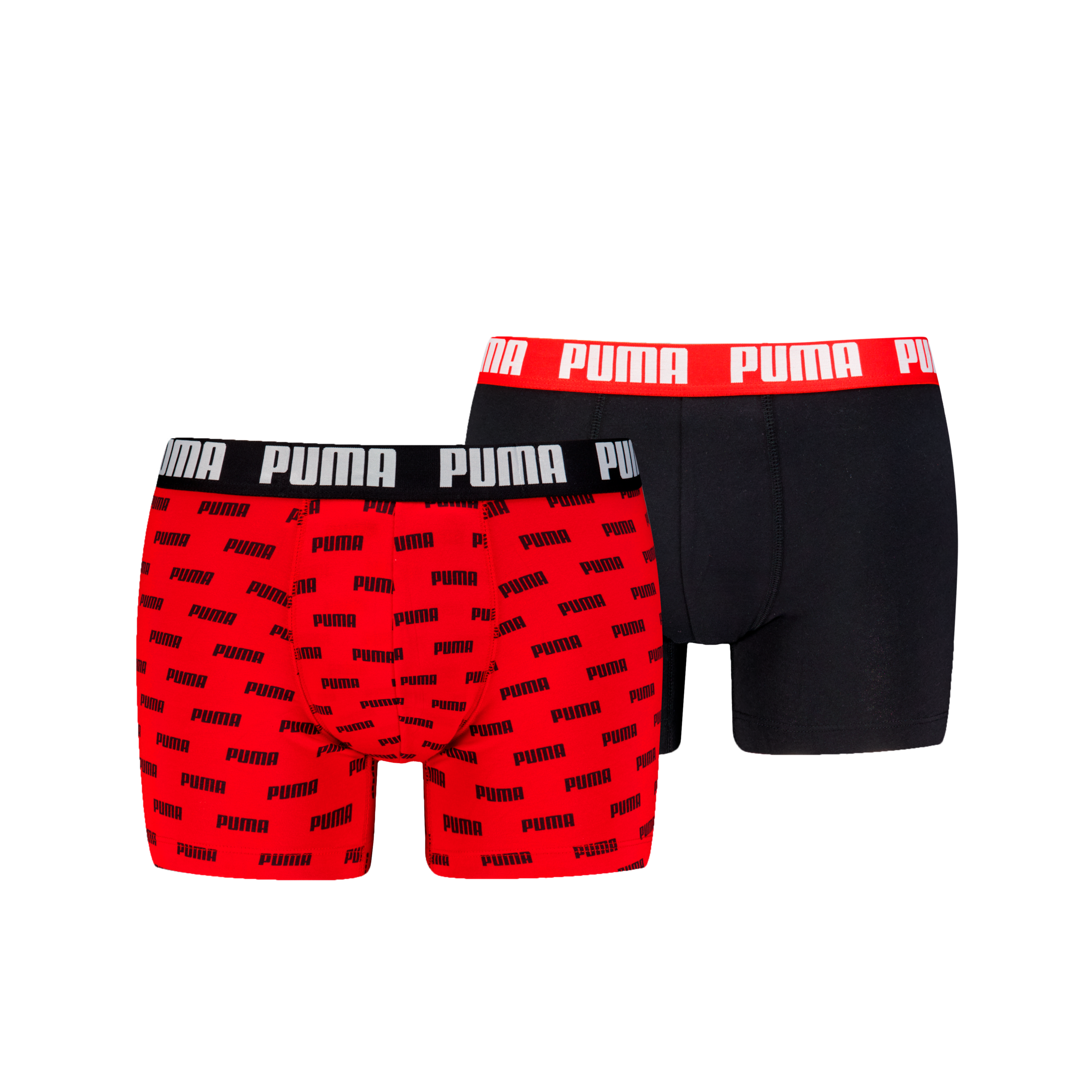 PUMA Boxershorts »PUMA MEN EVERYDAY LOGO PRINT BOXERS 2P« Packung, 2er Pack, 1x uni und 1x allover Logodruck