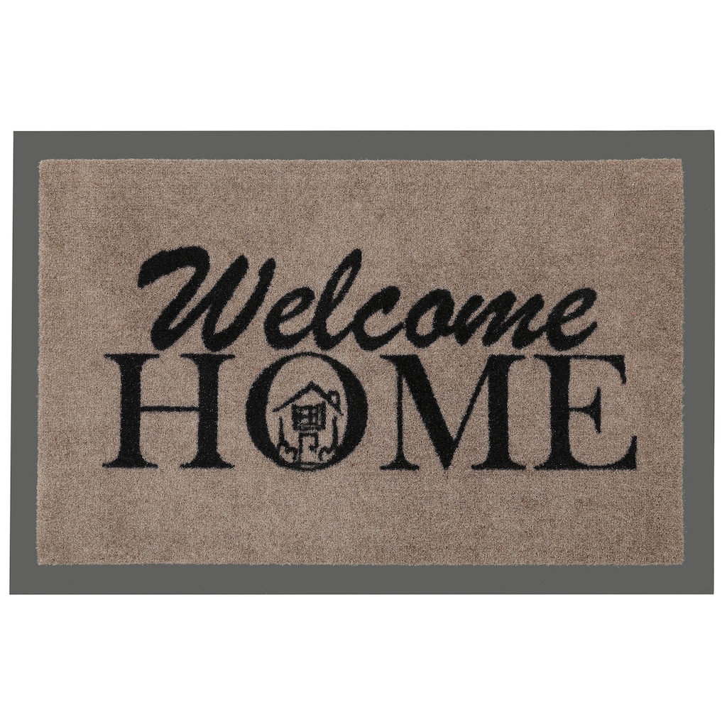 HANSE Home Fussmatte »Welcome Home«, rechteckig, mit Spruch, Schrift Design, waschbar, Robust, Eingang, Rutschfest