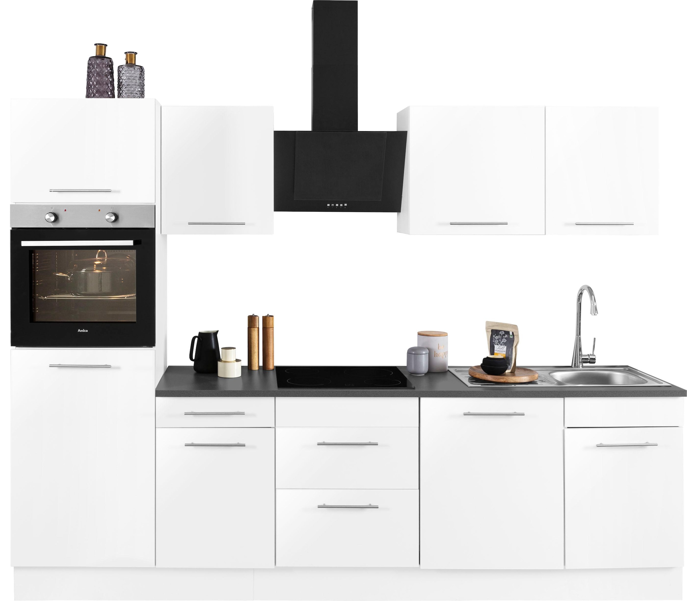 ❤ wiho Küchen Küchenzeile »Ela«, Breite 280 cm, Soft-Close-Funktion,  höhenverstellbare Füsse entdecken im Jelmoli-Online Shop