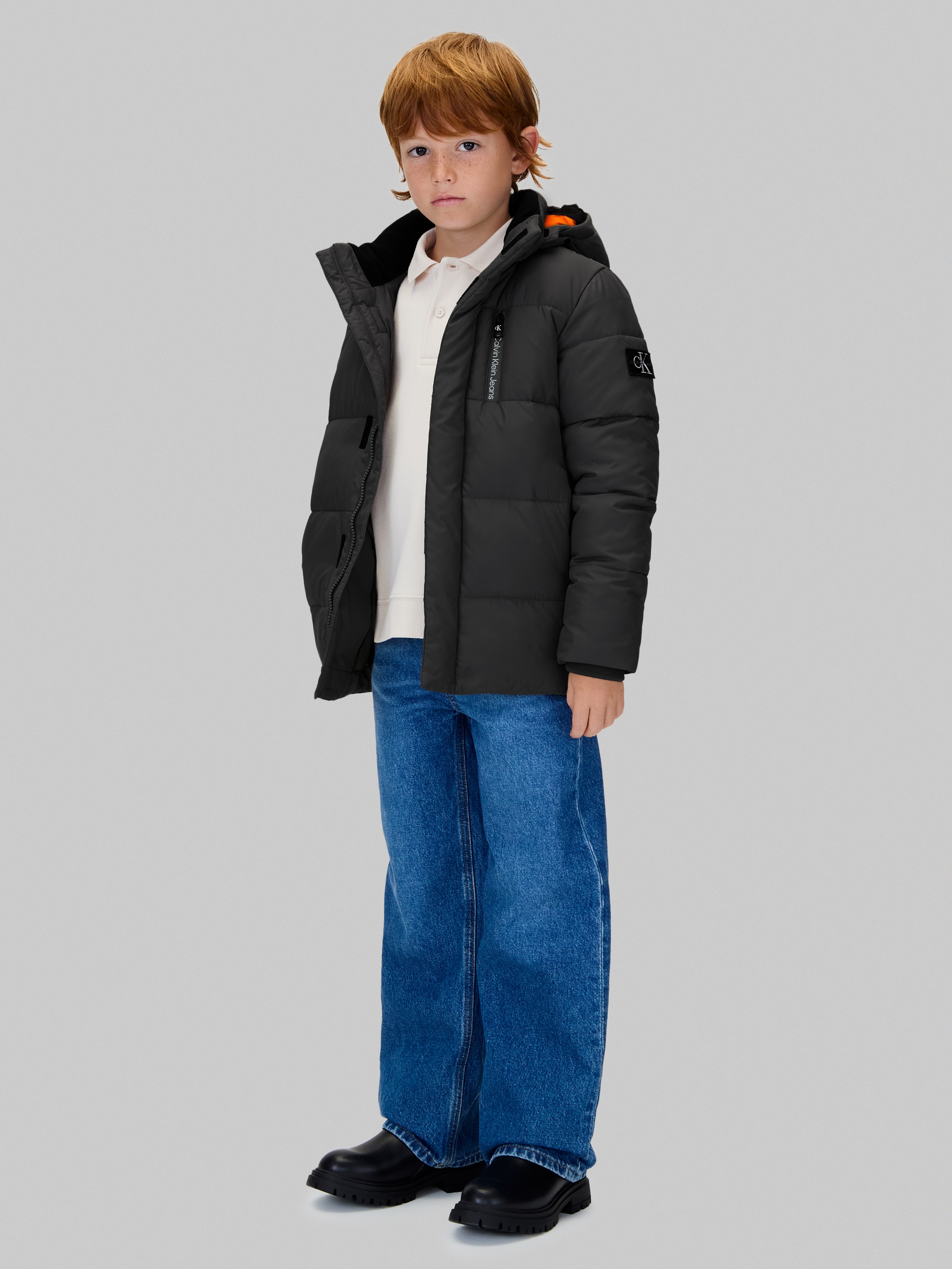 Calvin Klein Jeans Winterjacke »ESSENTIAL PUFFER JACKET« mit Kapuze für Kinder bis 16 Jahre, mit abnehmbarer Kapuze
