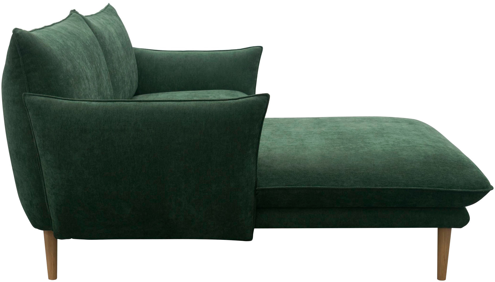 DOMO collection Ecksofa »Leuven kompakte Stellmasse, Breite 200 cm, schmale Armlehnen, L-Form«, angenehm feste Polsterung, bodenfrei, 19 cm hohe Holzfüsse
