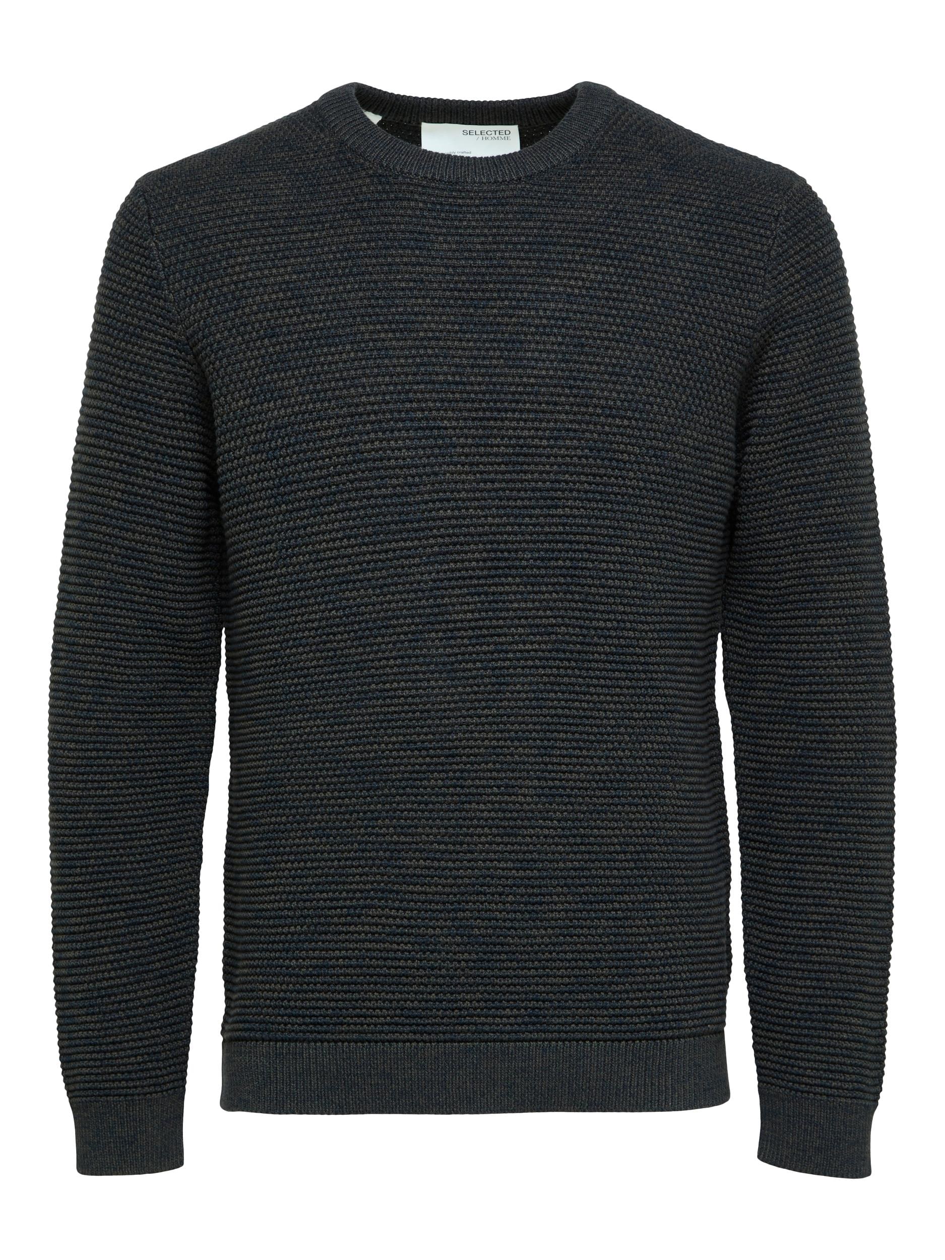 SELECTED HOMME Rundhalspullover »SLHVINCE LS KNIT BUBBLE CREW NECK NOOS«