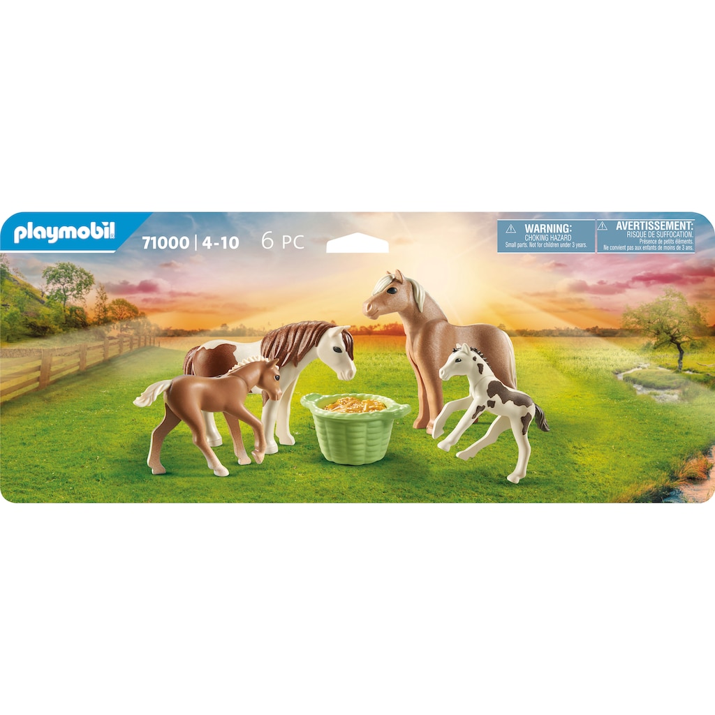 Playmobil® Konstruktions-Spielset »2 Island Ponys mit Fohlen (71000), Country«, (5 St.)