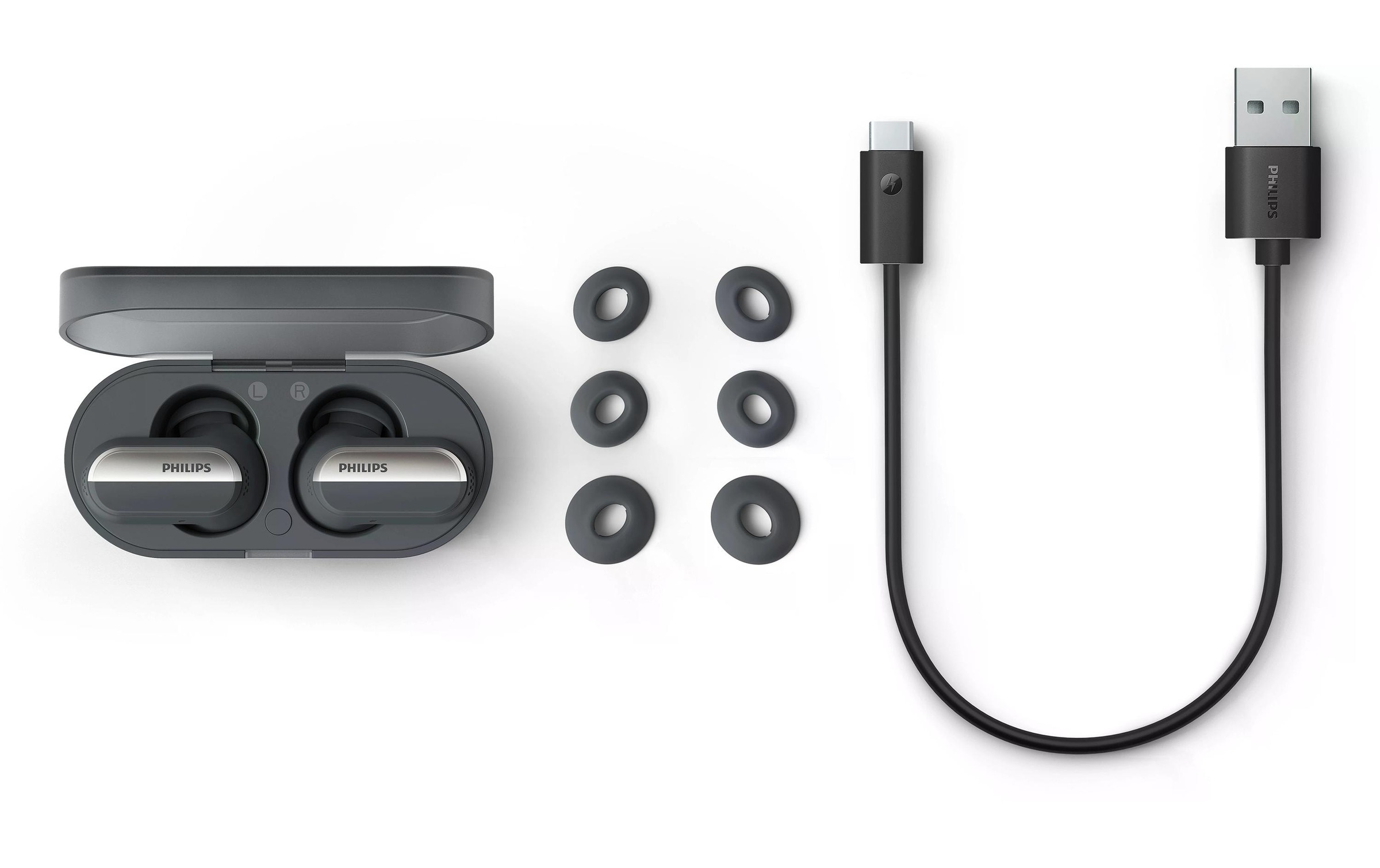 Philips wireless In-Ear-Kopfhörer »In-Ear-Kopfhörer TAT6908BK/00 Schwarz«, Active Noise Cancelling (ANC)
