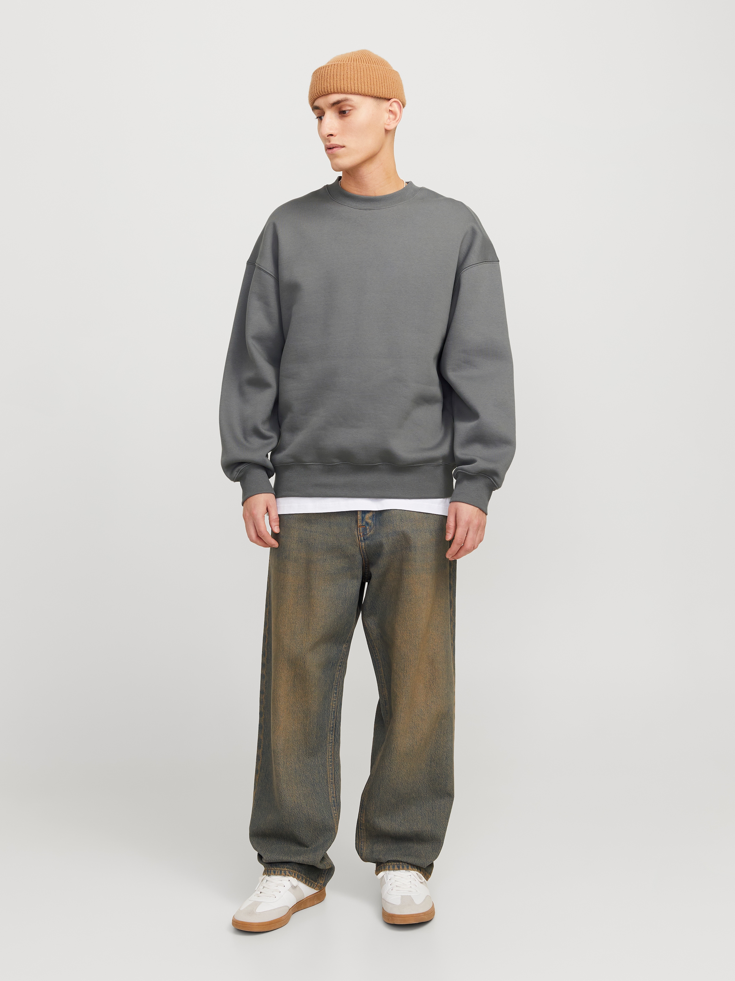 Jack & Jones Sweatshirt »JJEURBAN EDGE SWEAT CREW NECK NOOS«, mit Rippbündchen