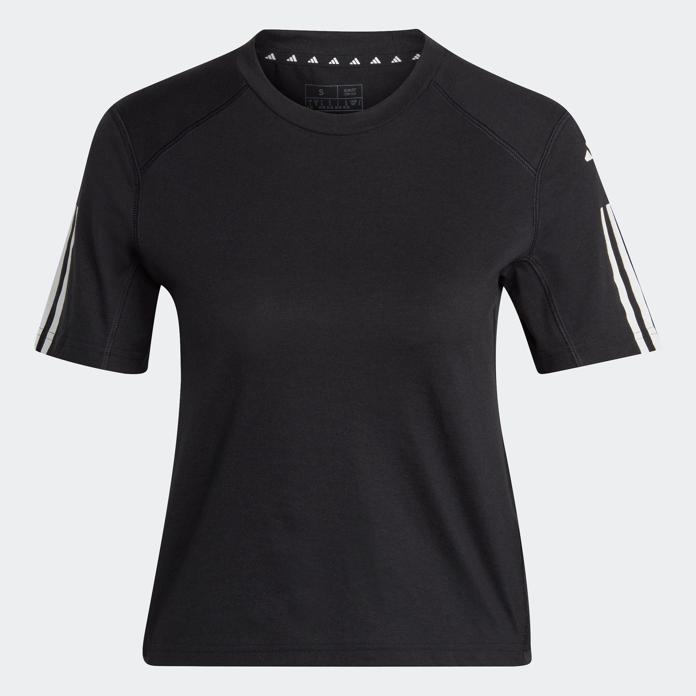 adidas Performance T-Shirt »TRAIN ESSENTIALS TRAIN COTTON 3-STREIFEN CROP«