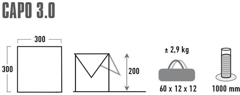 High Peak Sonnensegel »Sonnensegel Capo 3.0«, (mit Transporttasche)