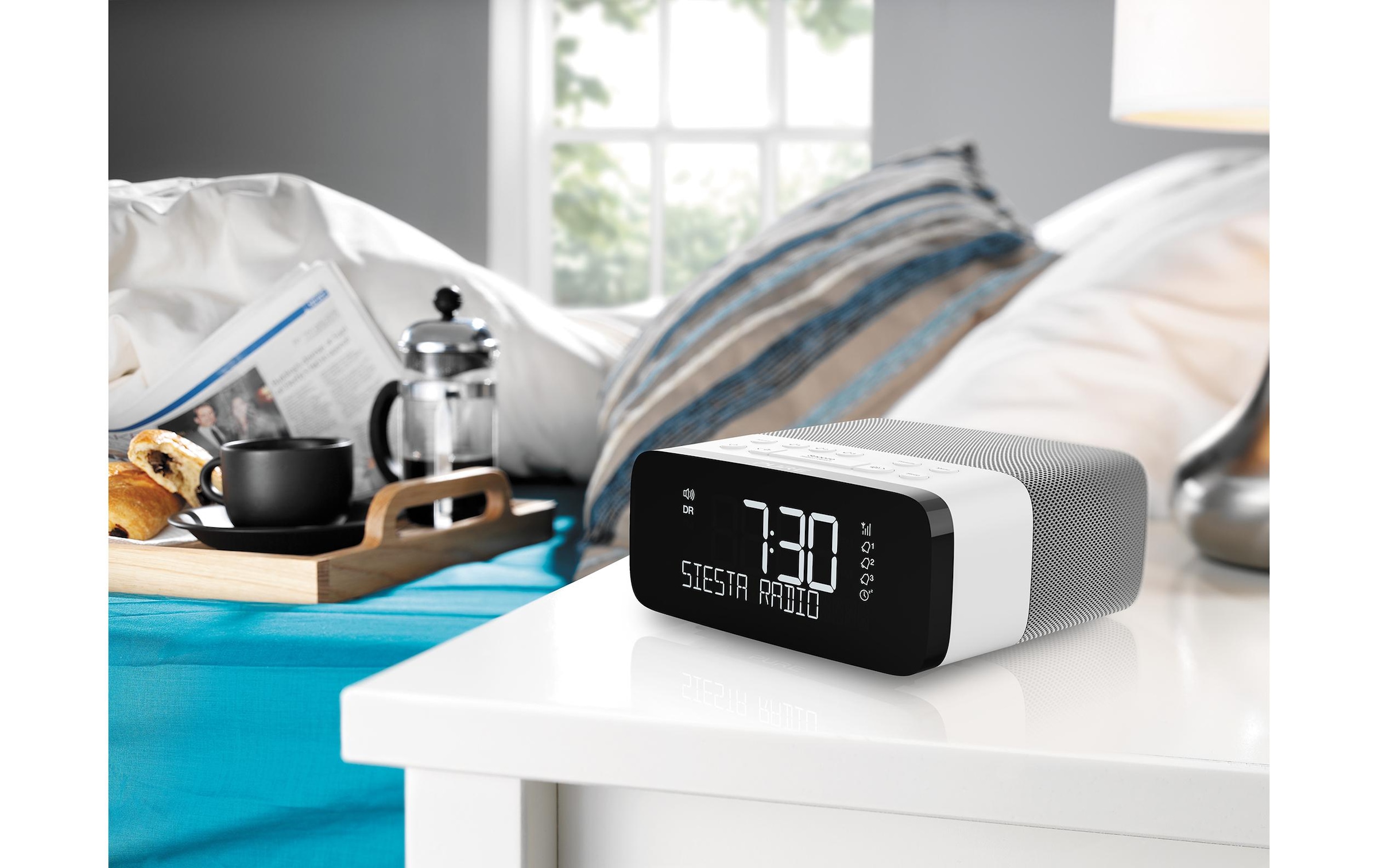 Pure Radiowecker »Siesta Rise Silberfarben«