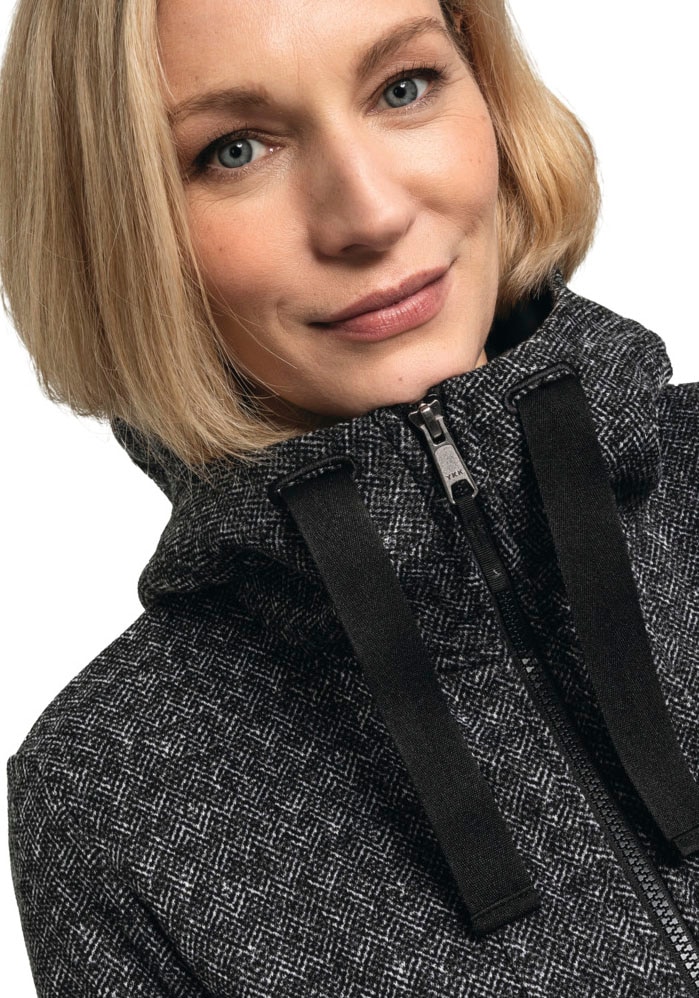 Schöffel Fleecejacke »Fleece Hoody Aurora L«, mit Kapuze, Wärmend, atmungsaktiv Übergangsjacke