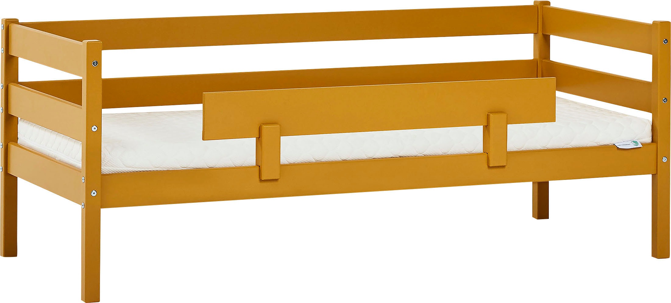 Hoppekids Einzelbett "ECO Comfort Kinderbett, Kiefer Massivholz, Jugendbett inkl. Rollrost" 70x160 cm, wahlweise in verschieden Farben/ Matratze/ Absturzsicherung