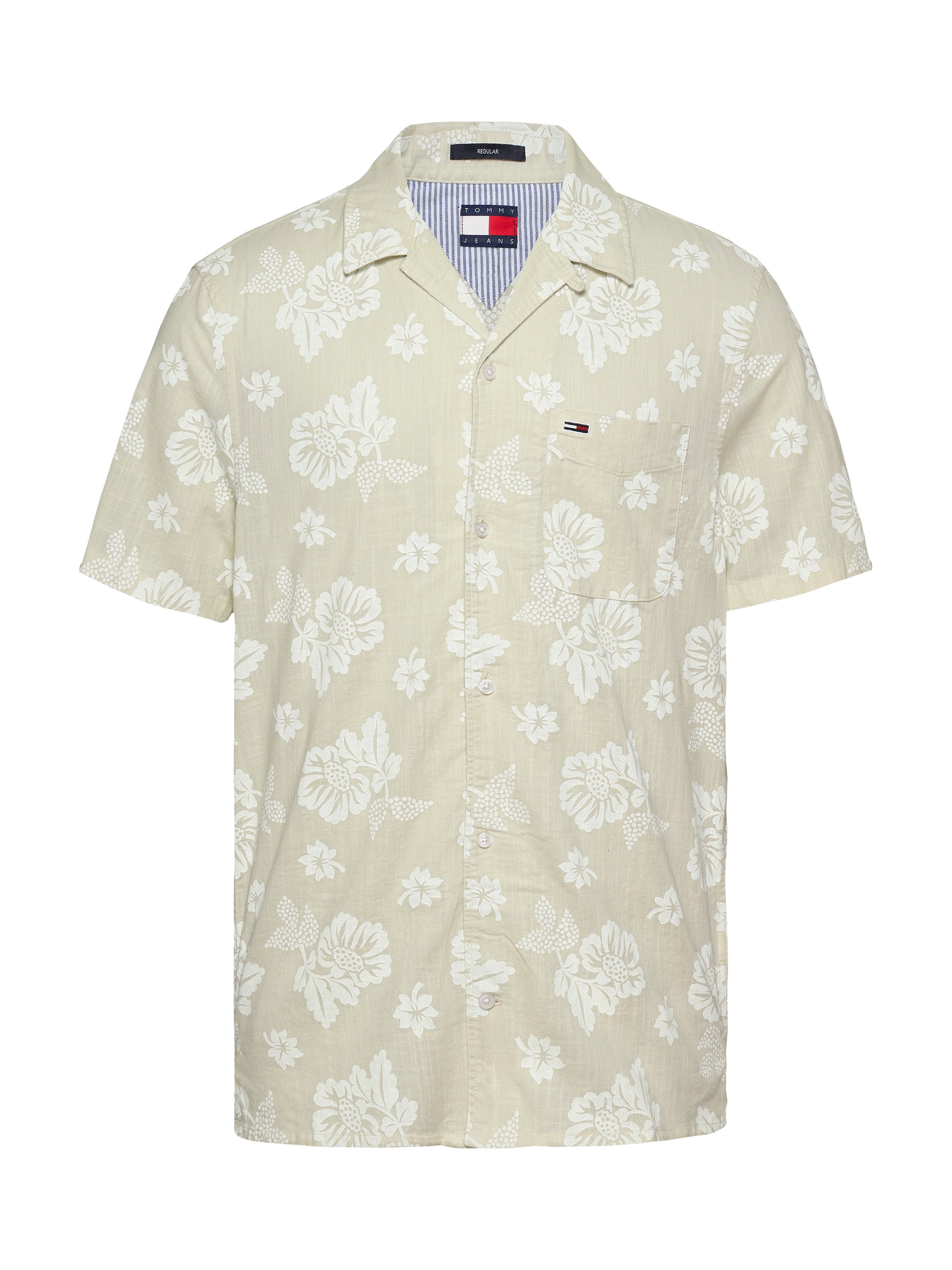 Tommy Jeans Kurzarmhemd »TJM REG SLUB AOP SS SHIRT EXT«